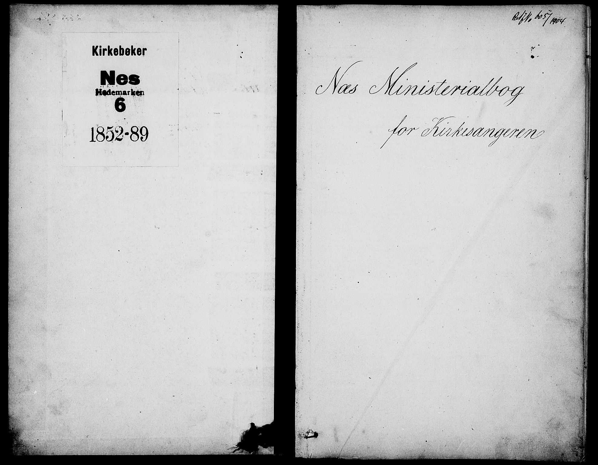 Nes prestekontor, Hedmark, SAH/PREST-020/L/La/L0005: Klokkerbok nr. 5, 1852-1889