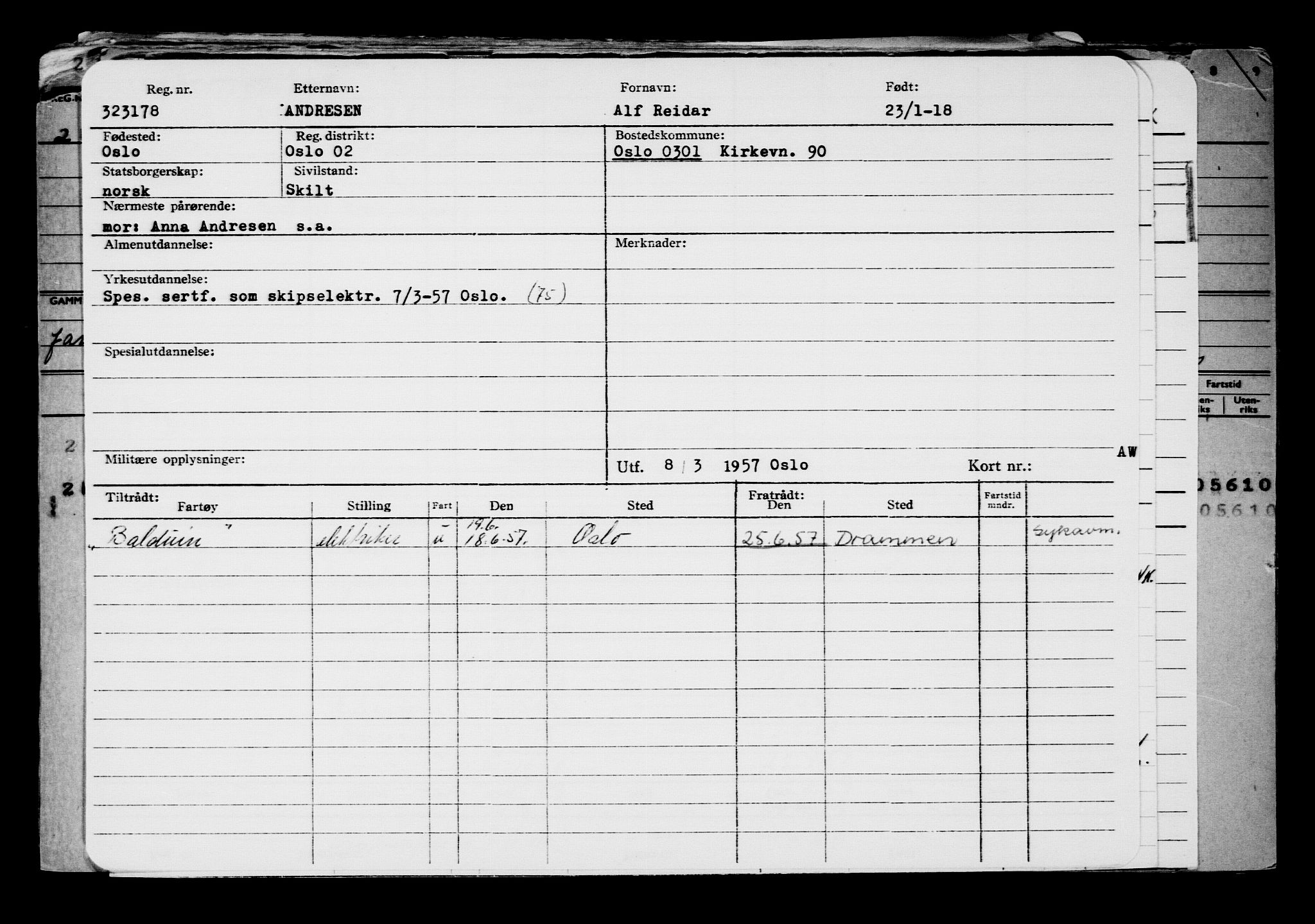 Direktoratet for sjømenn, RA/S-3545/G/Gb/L0155: Hovedkort, 1918, s. 69