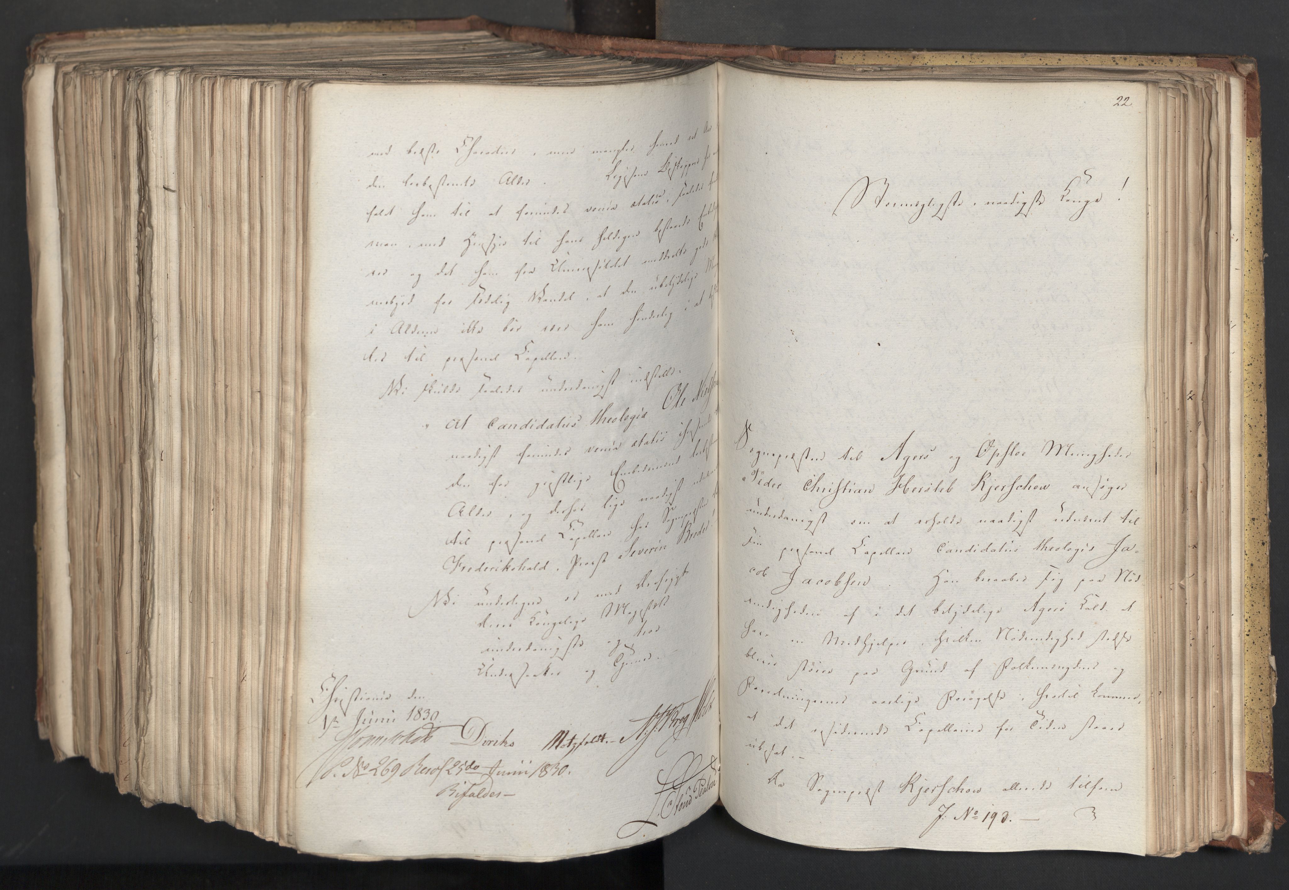 Statsrådsavdelingen i Stockholm, AV/RA-S-1003/D/Da/L0065: Regjeringsinnstillinger nr. 1-239, 1830, s. 803