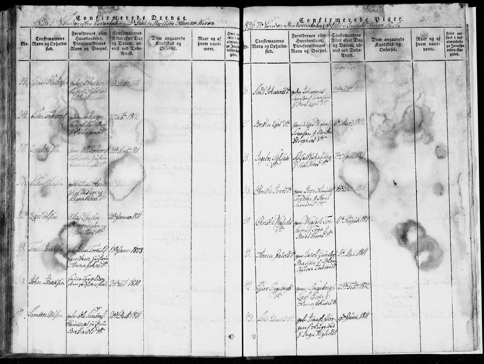 Strandebarm sokneprestembete, AV/SAB-A-78401/H/Hab: Klokkerbok nr. A  1, 1816-1826, s. 263