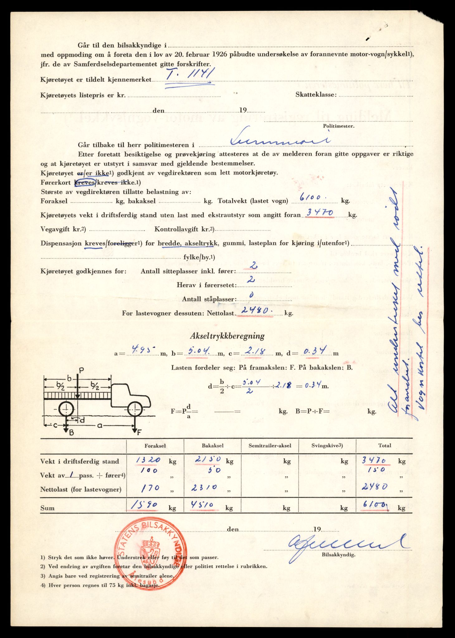 Møre og Romsdal vegkontor - Ålesund trafikkstasjon, AV/SAT-A-4099/F/Fe/L0010: Registreringskort for kjøretøy T 1050 - T 1169, 1927-1998, s. 2580