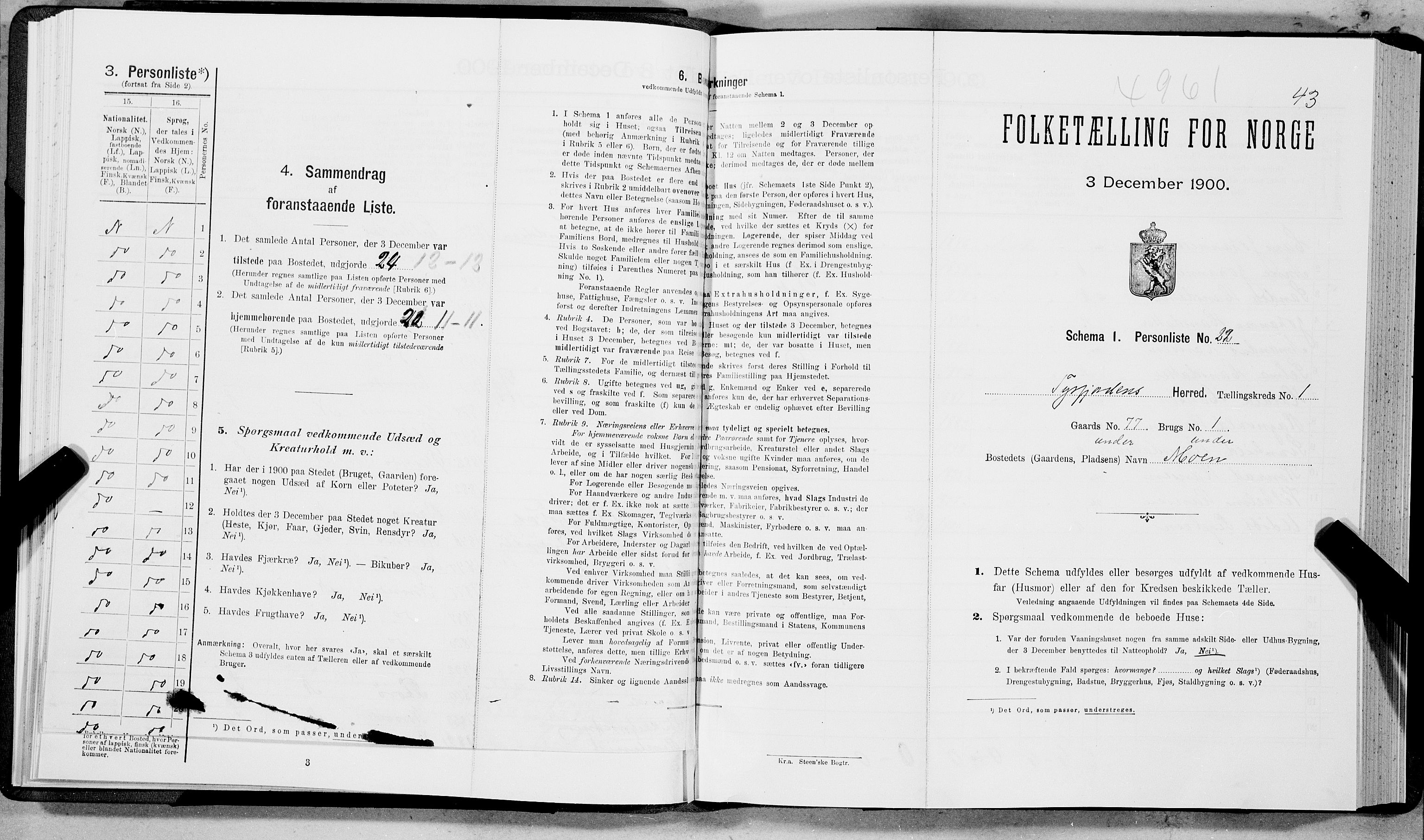 SAT, Folketelling 1900 for 1850 Tysfjord herred, 1900, s. 56