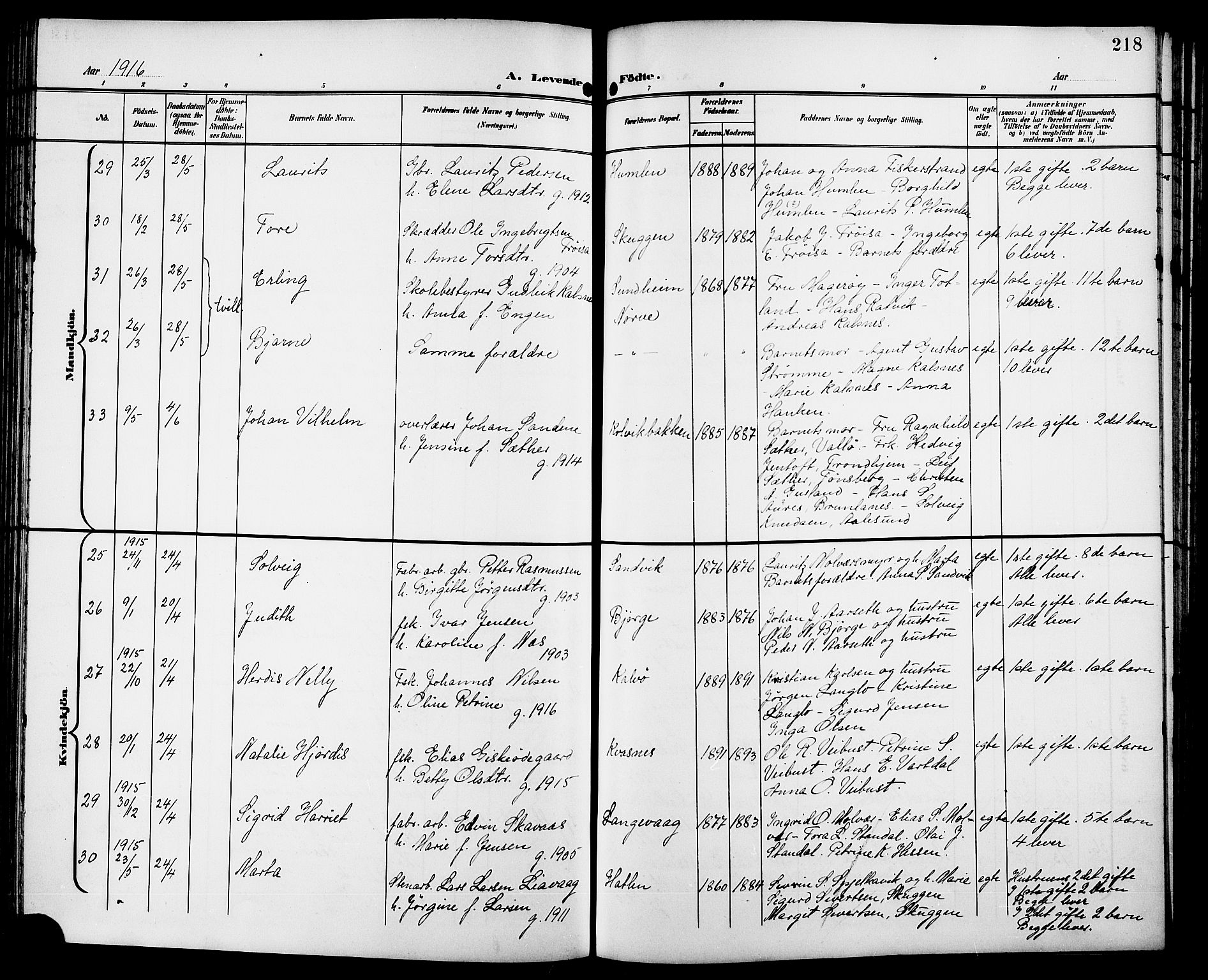 Ministerialprotokoller, klokkerbøker og fødselsregistre - Møre og Romsdal, AV/SAT-A-1454/528/L0432: Klokkerbok nr. 528C13, 1898-1918, s. 218