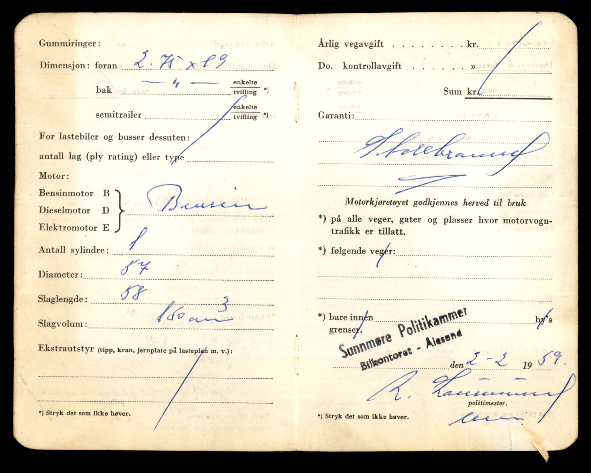 Møre og Romsdal vegkontor - Ålesund trafikkstasjon, AV/SAT-A-4099/F/Fe/L0038: Registreringskort for kjøretøy T 13180 - T 13360, 1927-1998, s. 2175