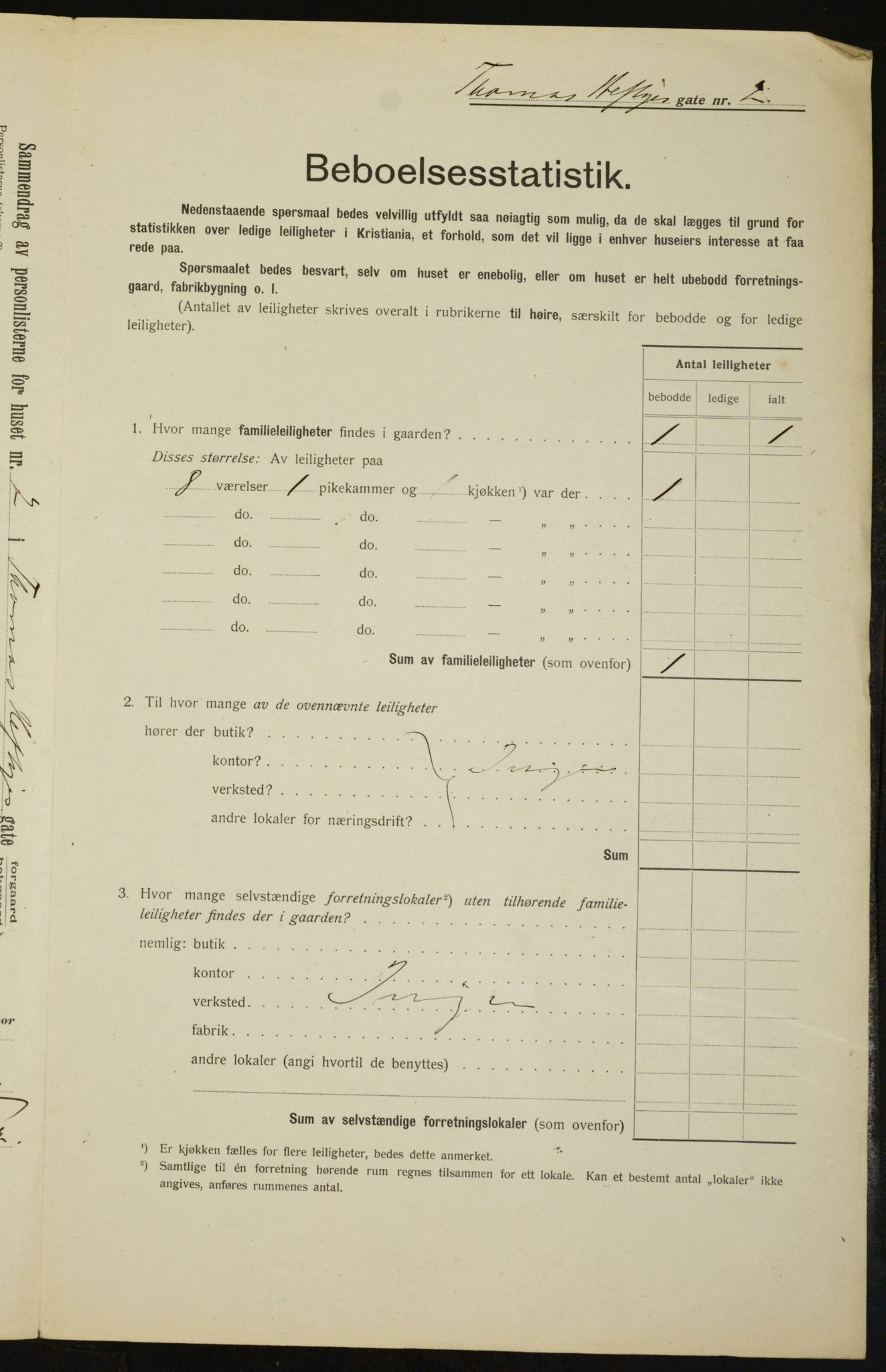 OBA, Kommunal folketelling 1.2.1912 for Kristiania, 1912, s. 108837