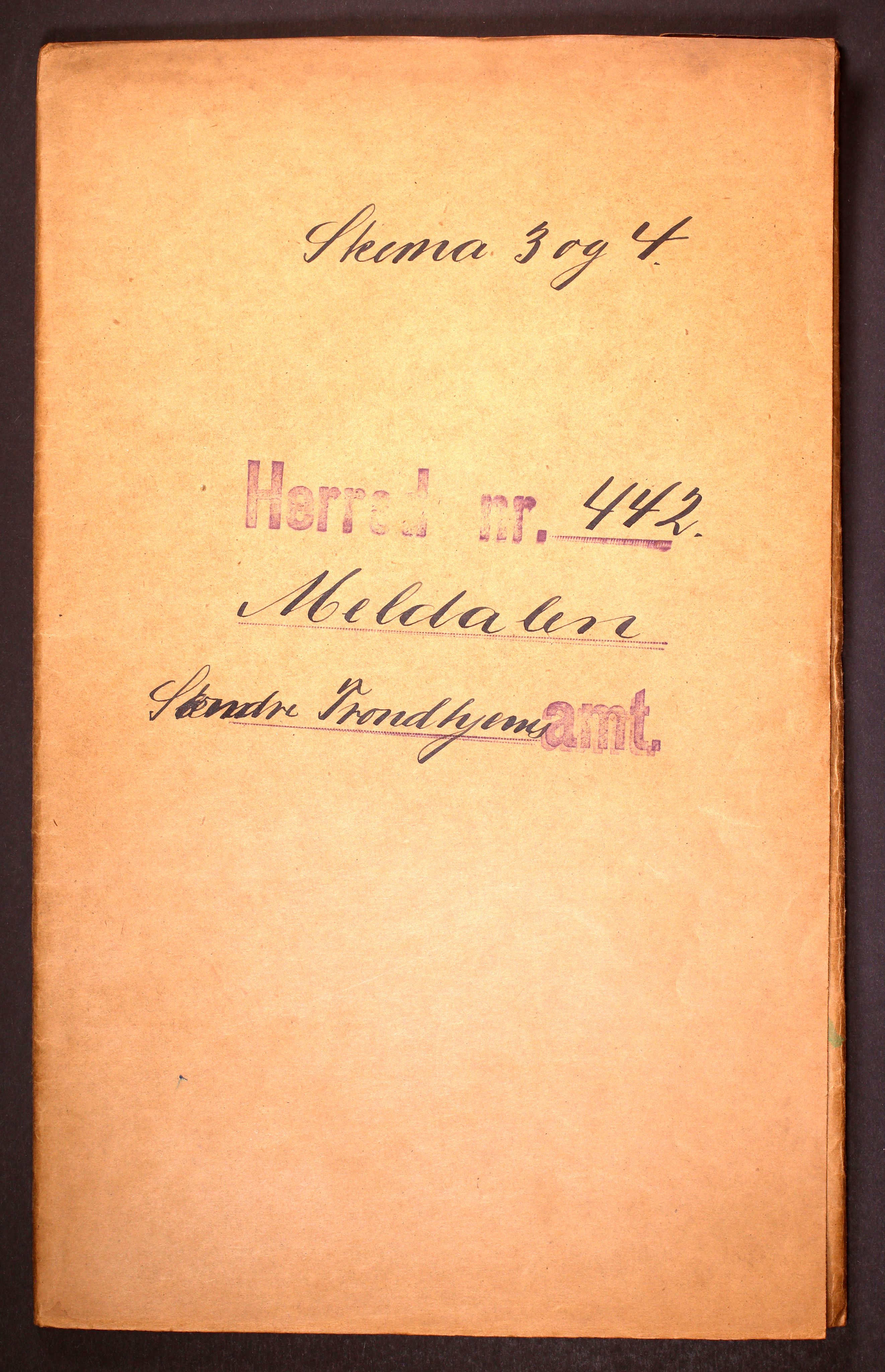 RA, Folketelling 1910 for 1636 Meldal herred, 1910, s. 1