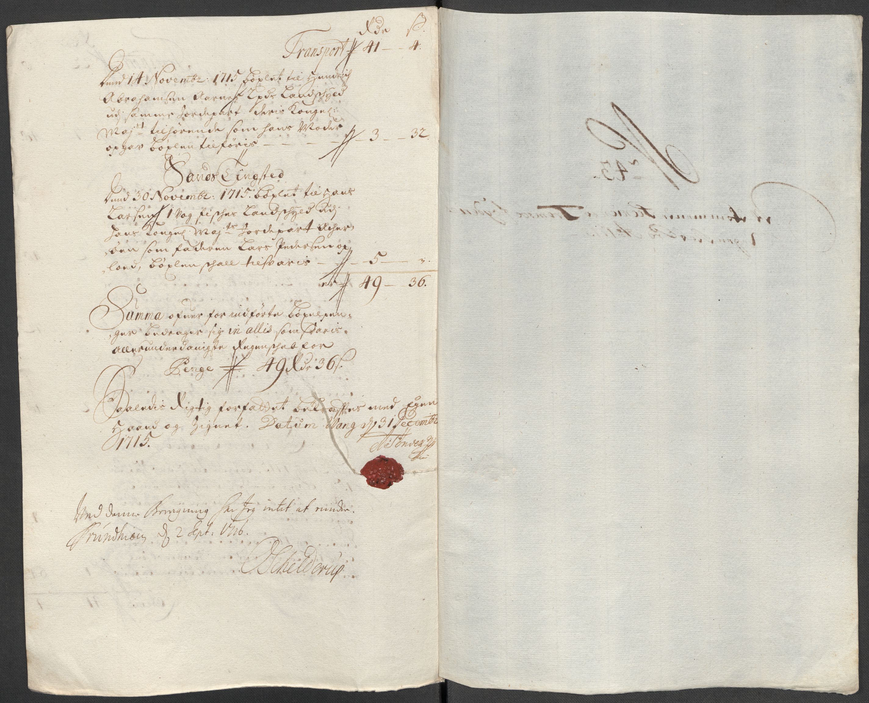 Rentekammeret inntil 1814, Reviderte regnskaper, Fogderegnskap, RA/EA-4092/R68/L4761: Fogderegnskap Senja og Troms, 1715, s. 225