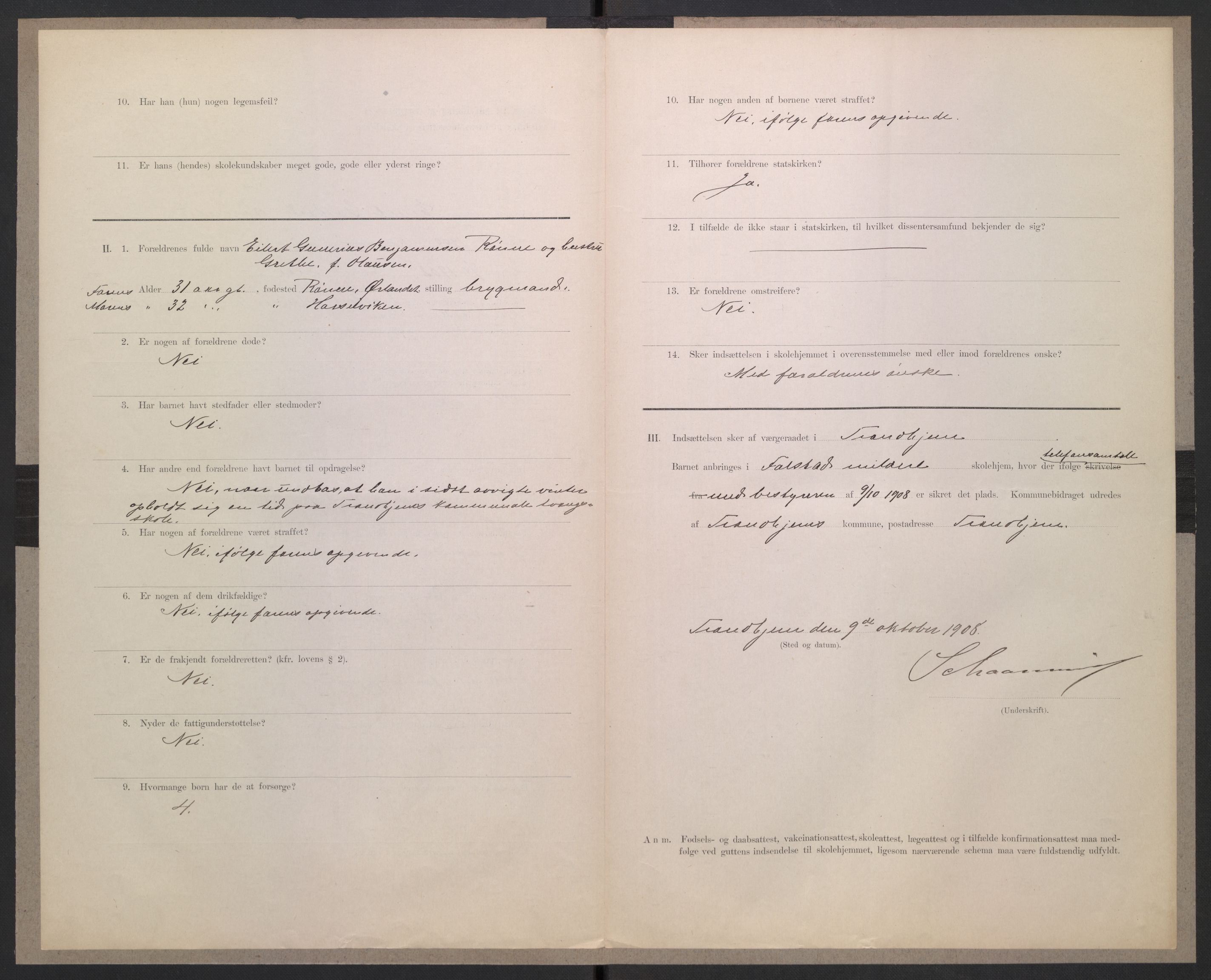 Falstad skolehjem, RA/S-1676/E/Eb/L0008: Elevmapper løpenr. 169-188, 1907-1914, s. 279