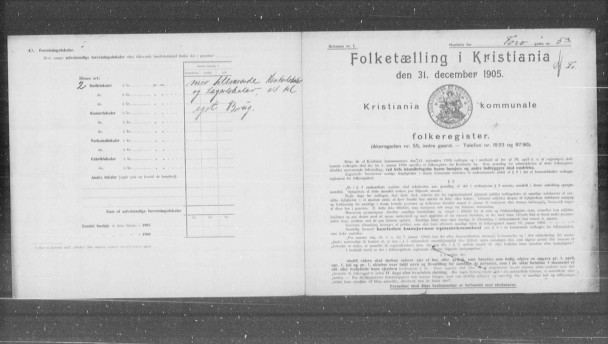 OBA, Kommunal folketelling 31.12.1905 for Kristiania kjøpstad, 1905, s. 60234