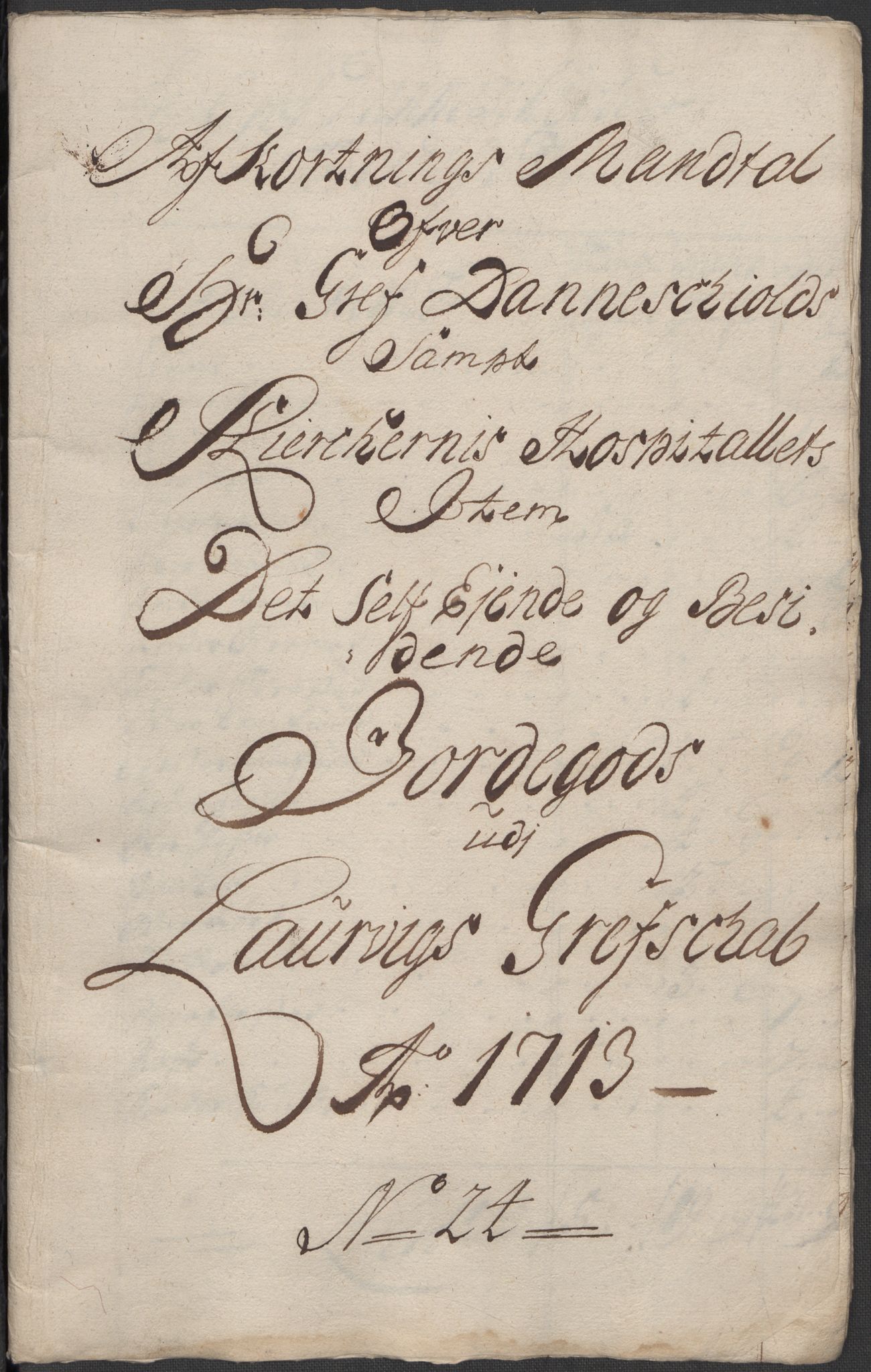 Rentekammeret inntil 1814, Reviderte regnskaper, Fogderegnskap, RA/EA-4092/R33/L1985: Fogderegnskap Larvik grevskap, 1713, s. 374