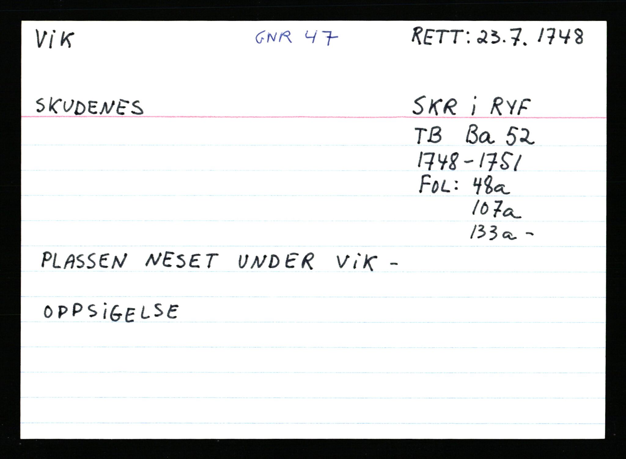 Statsarkivet i Stavanger, AV/SAST-A-101971/03/Y/Ym/L0067: Åstedskort sortert etter gårdsnavn: Vik - Vold, 1600-1950, s. 34