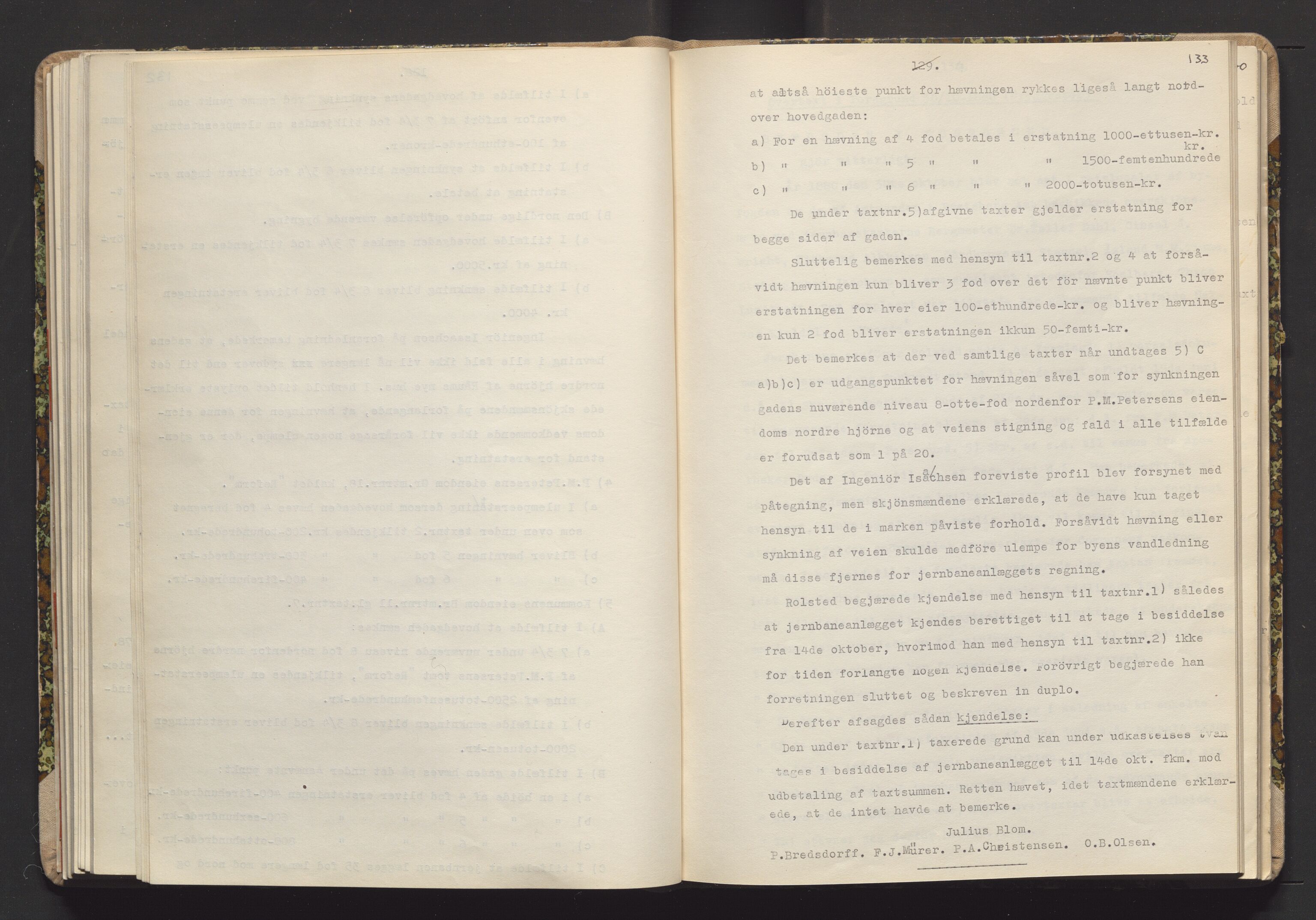 Norges Statsbaner Drammen distrikt (NSB), AV/SAKO-A-30/Y/Yc/L0007: Takster Vestfoldbanen strekningen Eidanger-Porsgrunn-Gjerpen samt sidelinjen Eidanger-Brevik, 1877-1896, s. 133