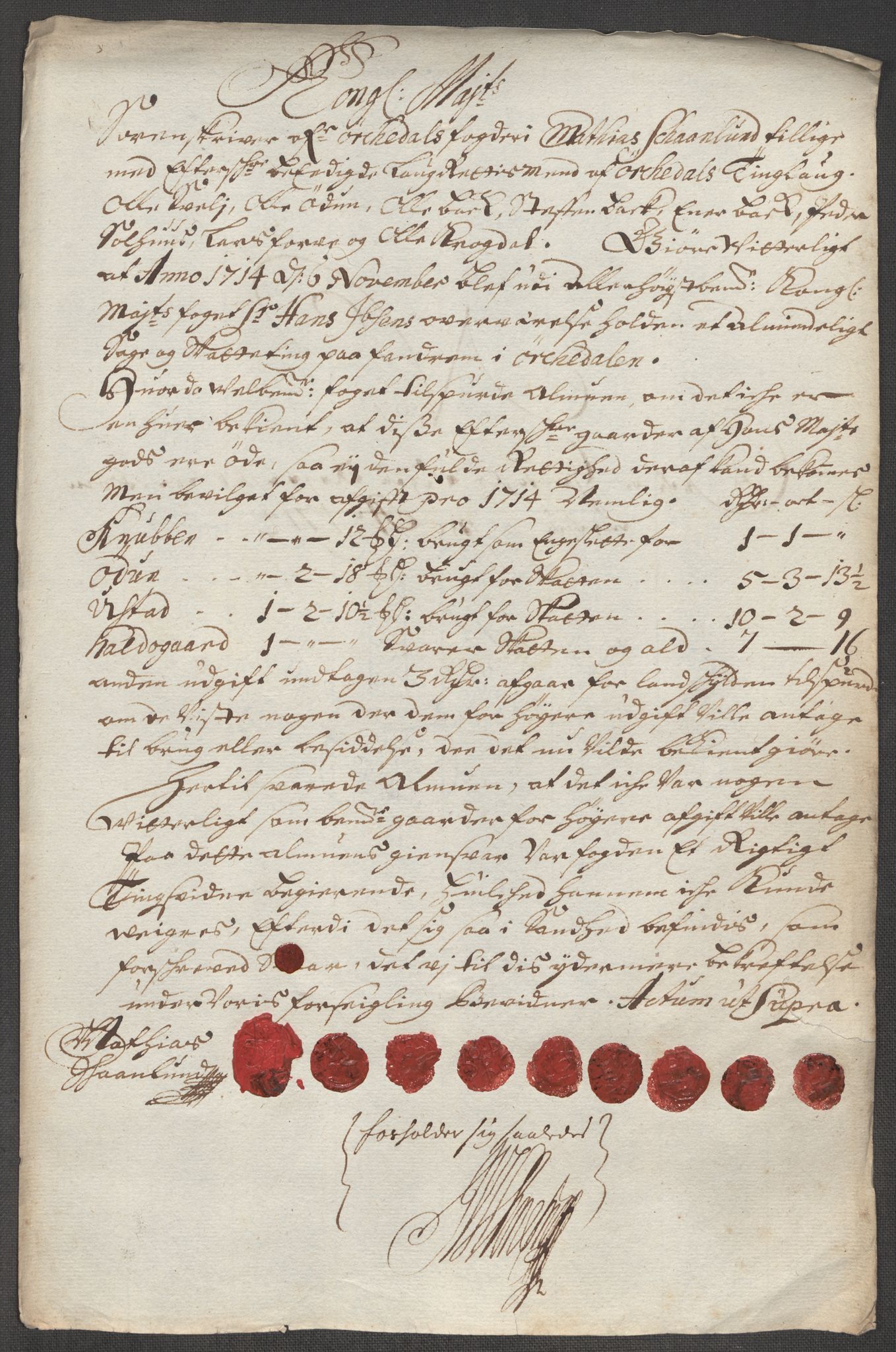 Rentekammeret inntil 1814, Reviderte regnskaper, Fogderegnskap, AV/RA-EA-4092/R60/L3965: Fogderegnskap Orkdal og Gauldal, 1714, s. 451