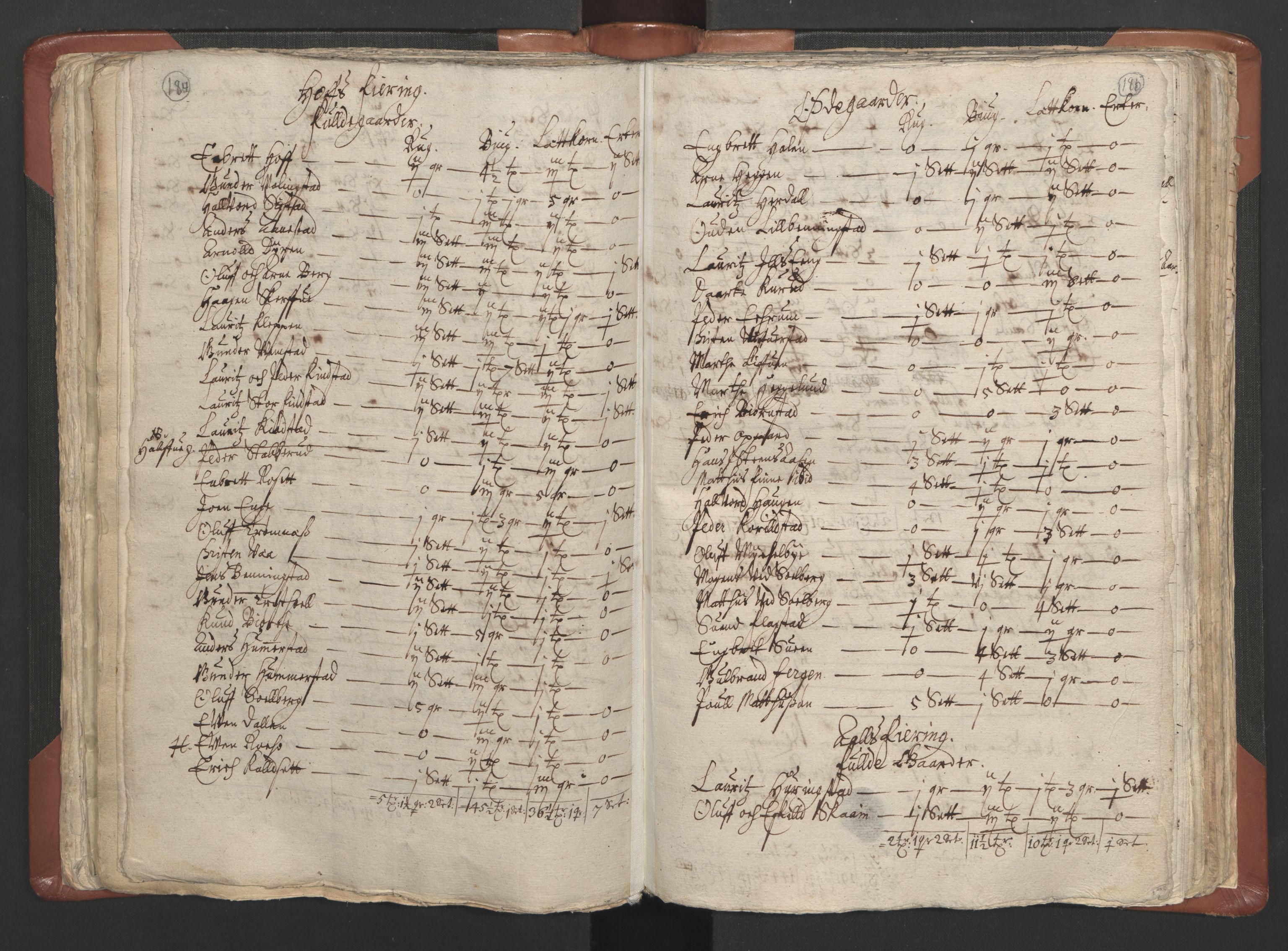 RA, Sogneprestenes manntall 1664-1666, nr. 5: Hedmark prosti, 1664-1666, s. 184-185