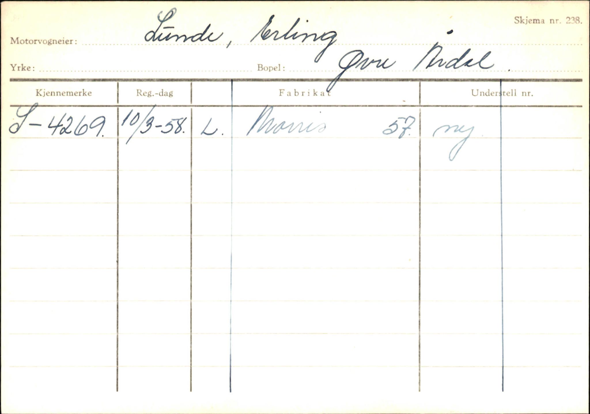 Statens vegvesen, Sogn og Fjordane vegkontor, AV/SAB-A-5301/4/F/L0145: Registerkort Vågsøy S-Å. Årdal I-P, 1945-1975, s. 1515