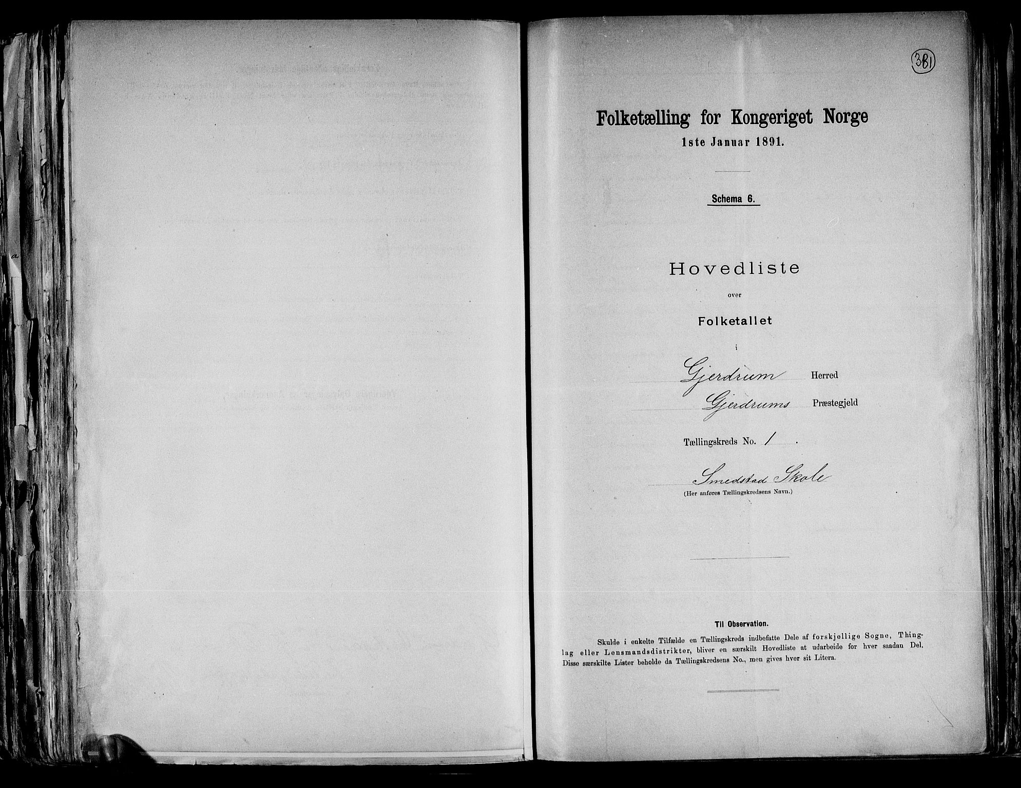 RA, Folketelling 1891 for 0234 Gjerdrum herred, 1891, s. 4