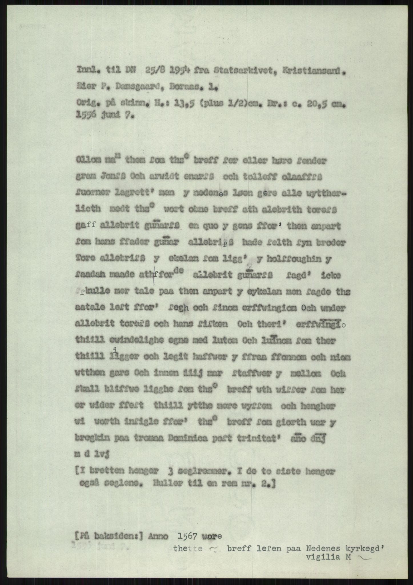 Samlinger til kildeutgivelse, Diplomavskriftsamlingen, RA/EA-4053/H/Ha, s. 1625