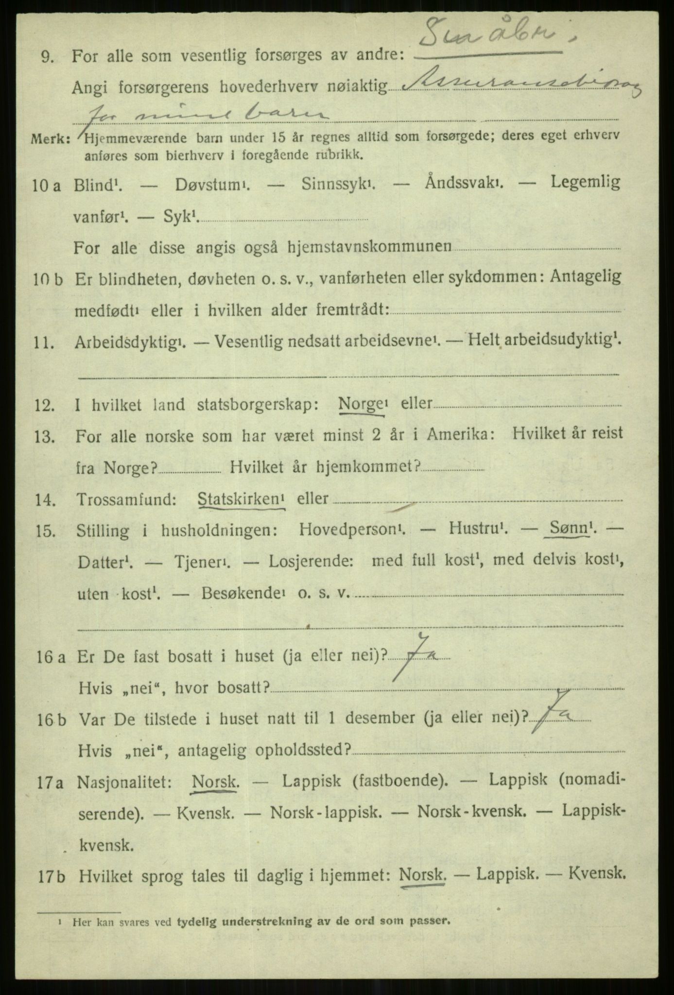 SATØ, Folketelling 1920 for 1936 Karlsøy herred, 1920, s. 3391