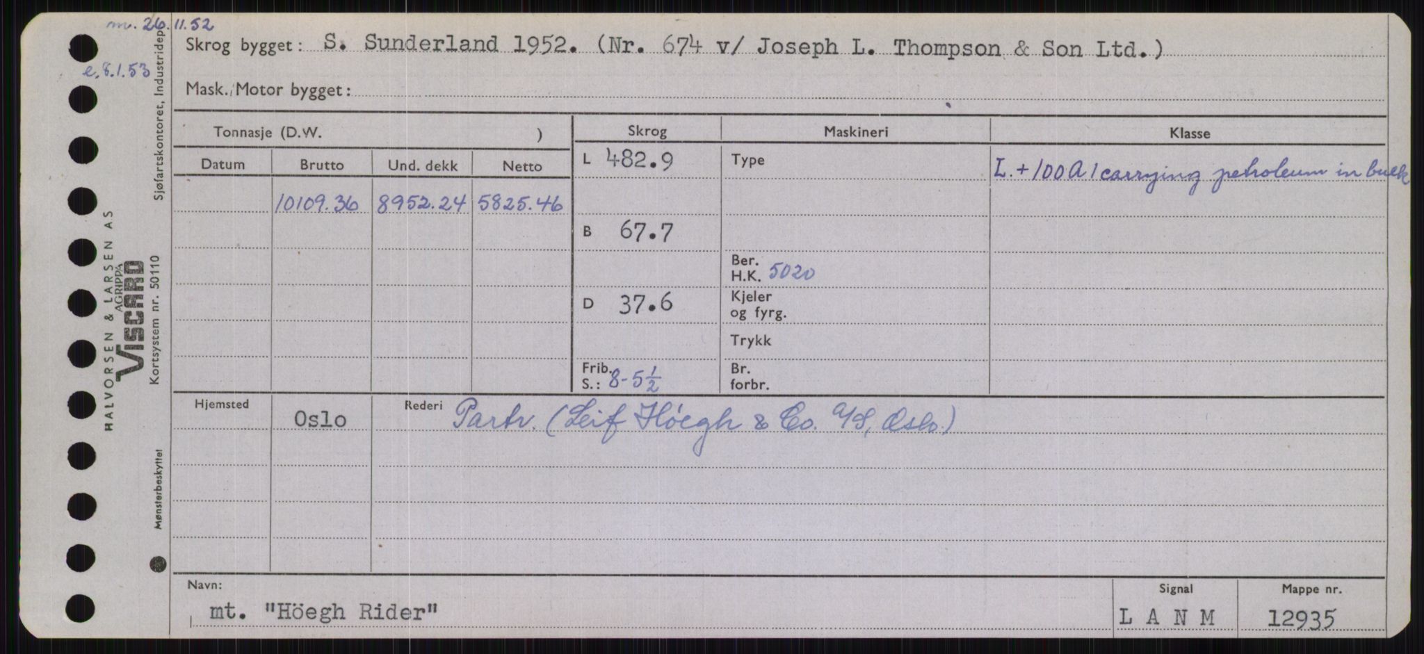 Sjøfartsdirektoratet med forløpere, Skipsmålingen, RA/S-1627/H/Hb/L0002: Fartøy, E-H, s. 449