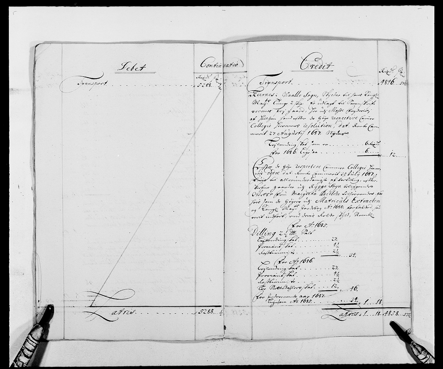 Rentekammeret inntil 1814, Reviderte regnskaper, Fogderegnskap, AV/RA-EA-4092/R02/L0105: Fogderegnskap Moss og Verne kloster, 1685-1687, s. 271