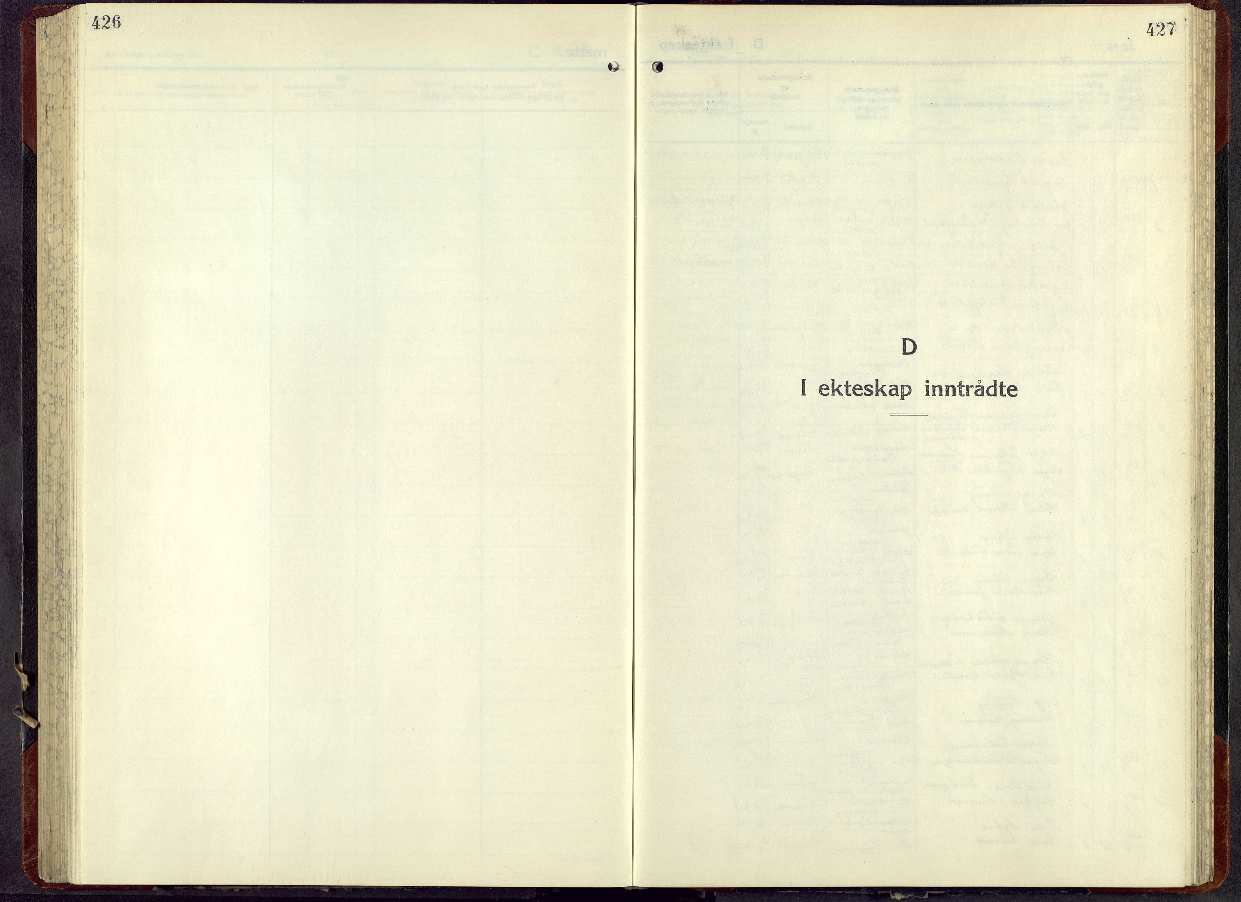 Ringsaker prestekontor, SAH/PREST-014/L/La/L0021: Klokkerbok nr. 21, 1947-1956, s. 427