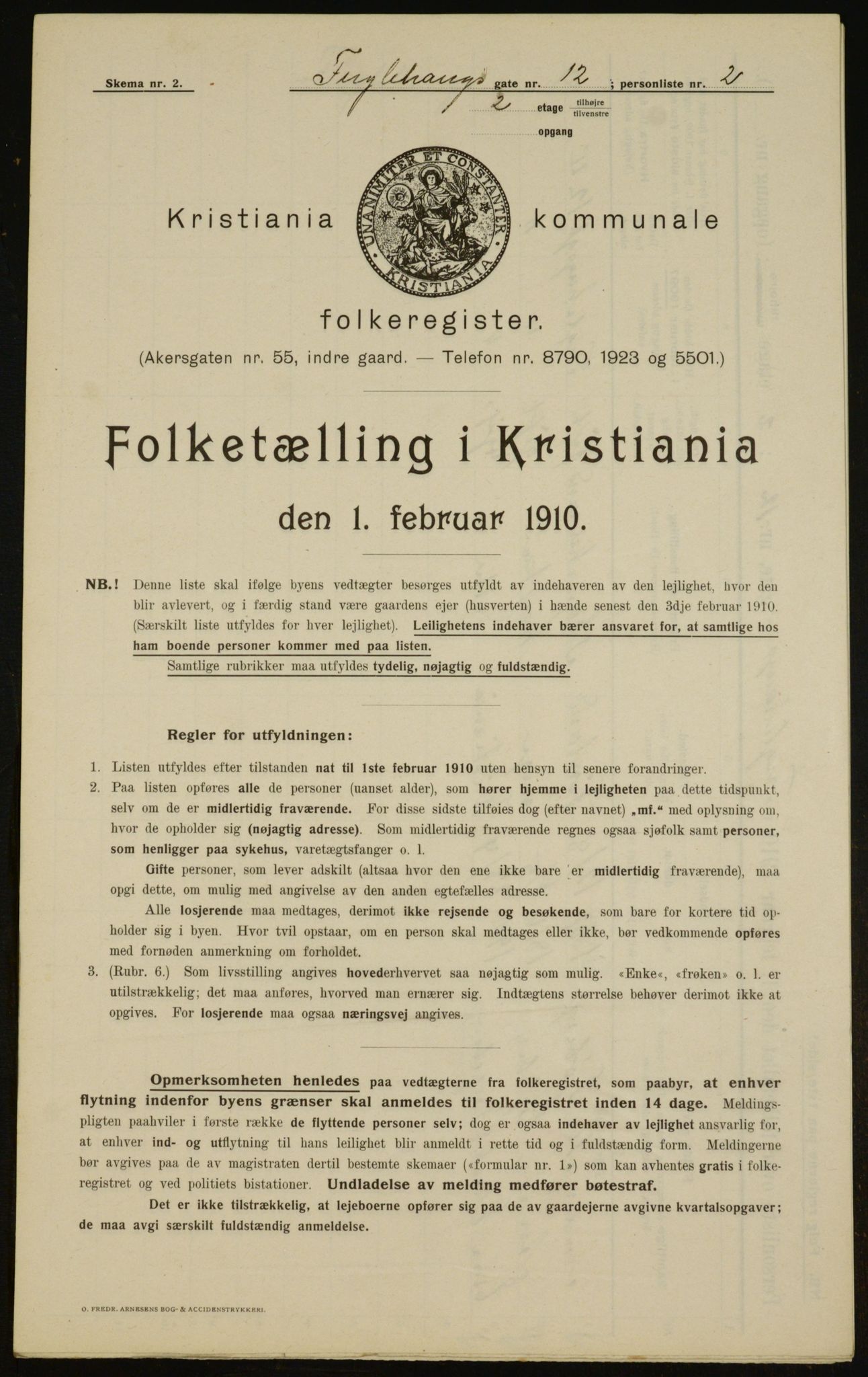 OBA, Kommunal folketelling 1.2.1910 for Kristiania, 1910, s. 27014