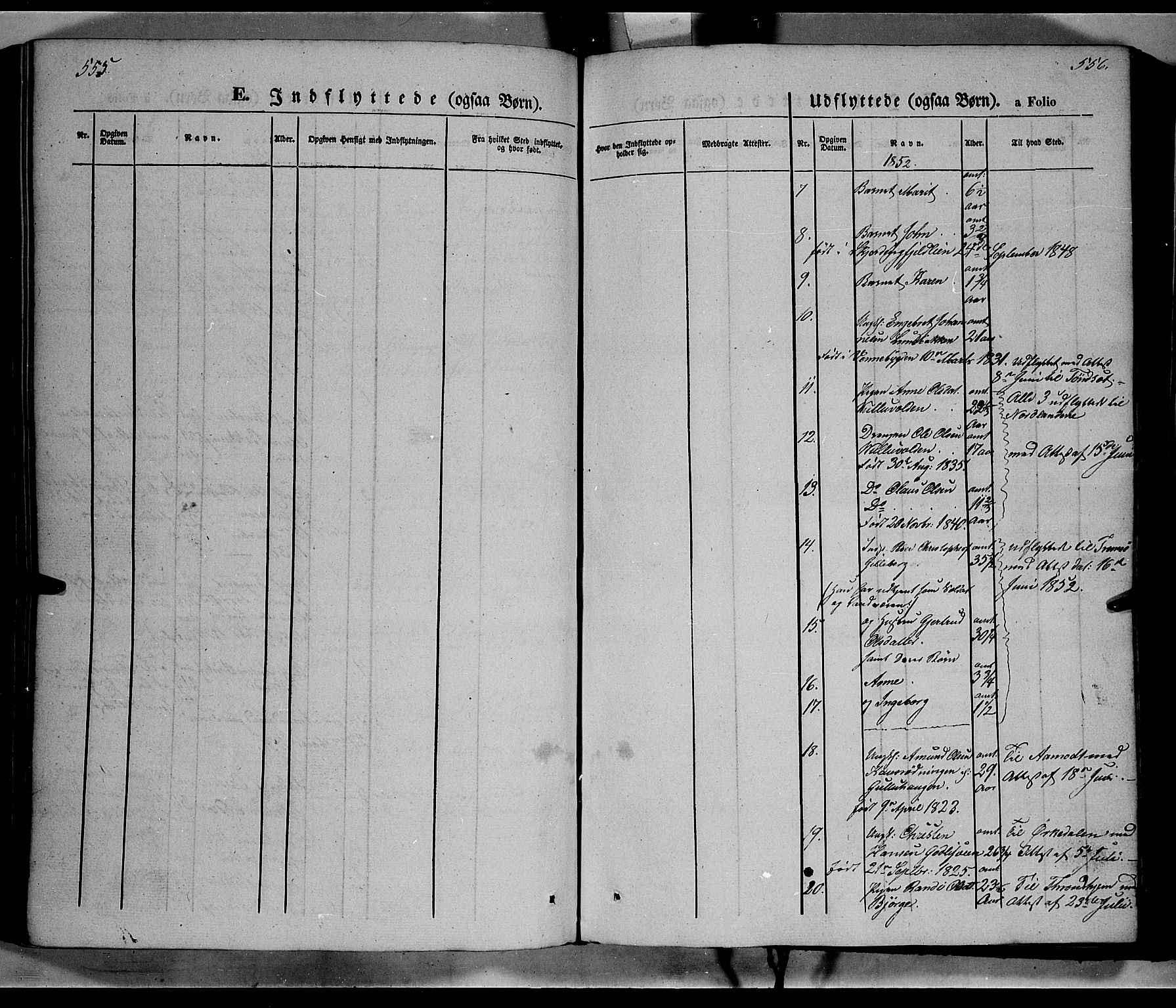 Ringebu prestekontor, AV/SAH-PREST-082/H/Ha/Haa/L0006: Ministerialbok nr. 6, 1848-1859, s. 555-556