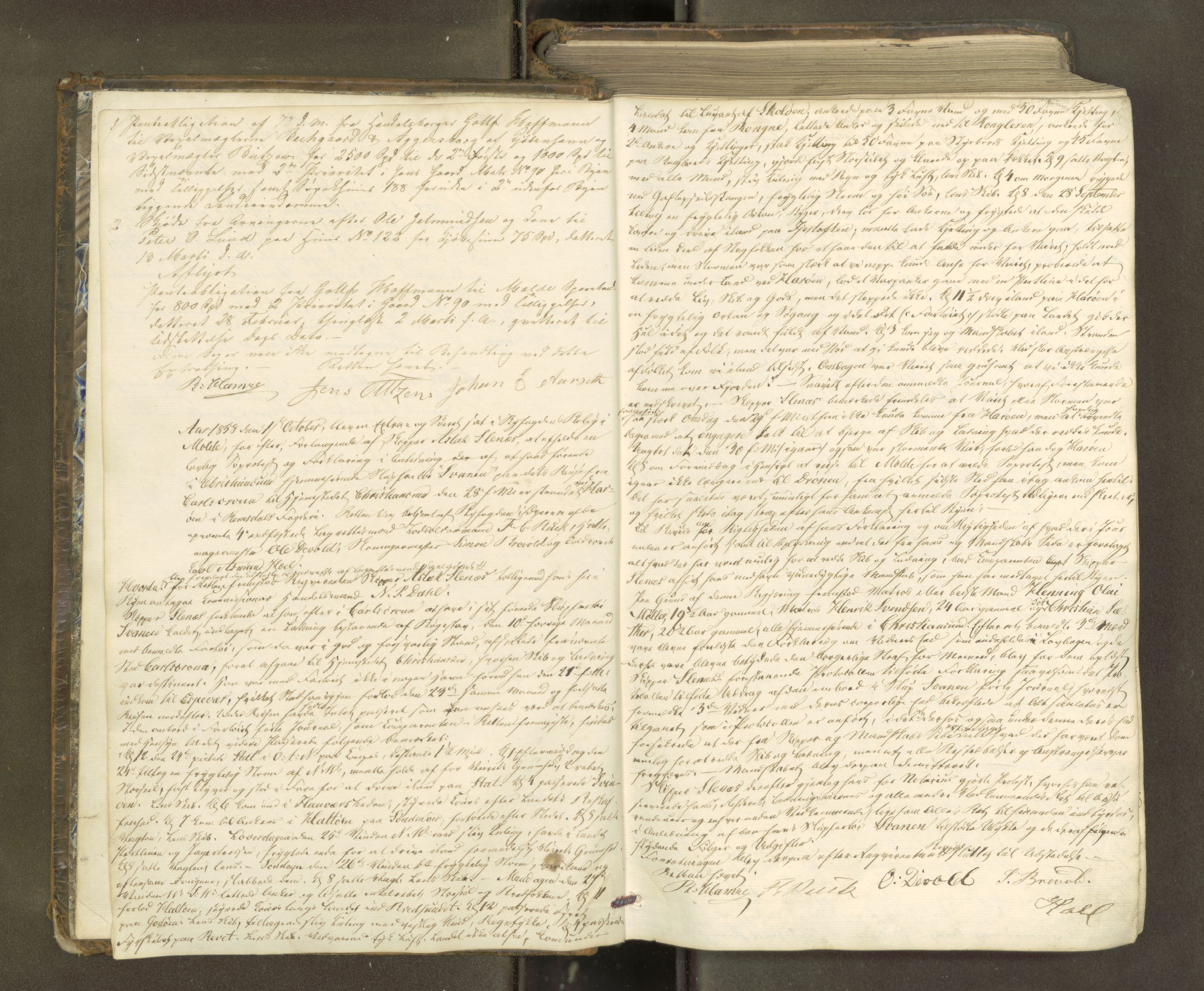 Molde byfogd, AV/SAT-A-0025/1/1A/L0009: Justisprotokoll, 1858-1863, s. 1b-2a