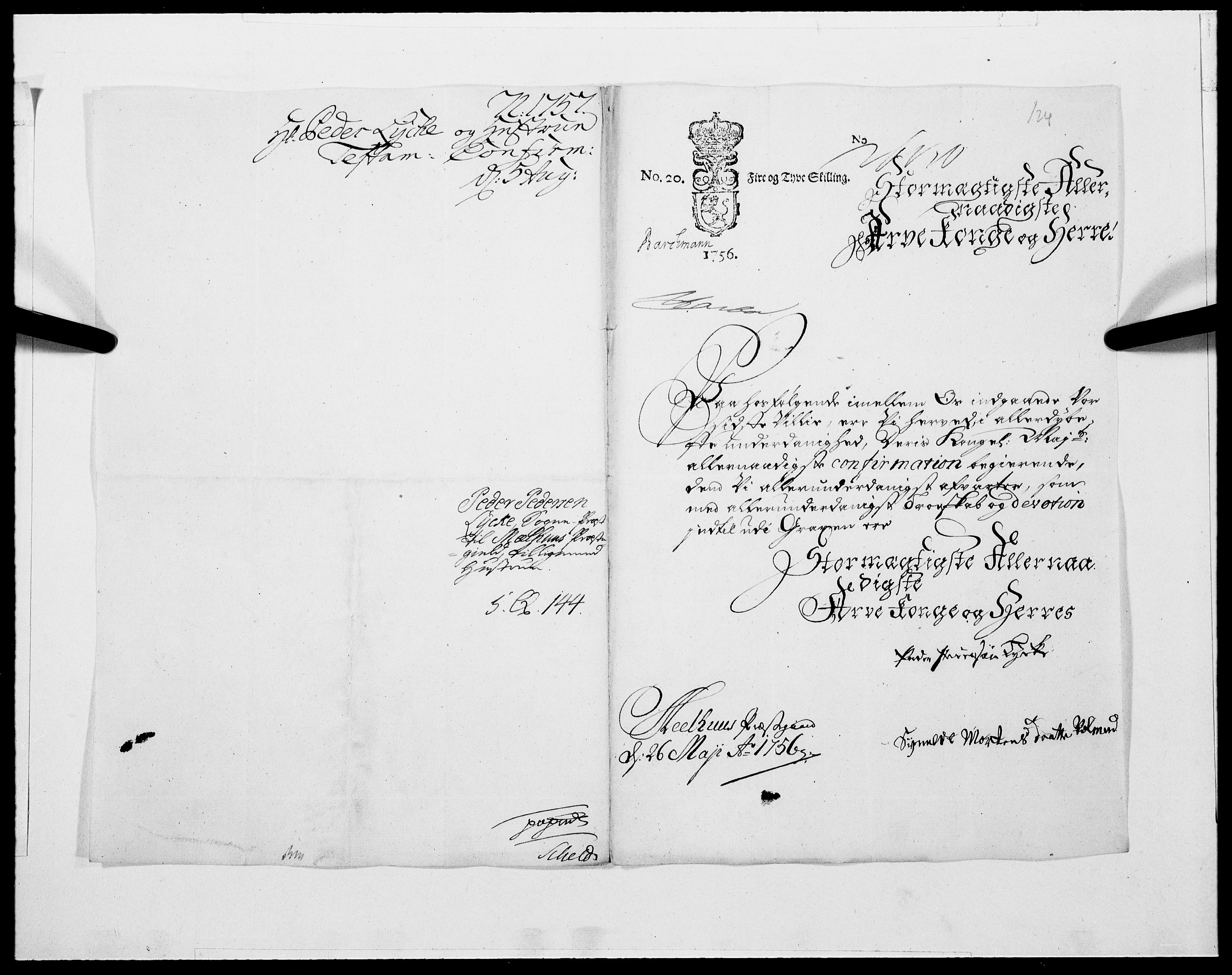 Danske Kanselli 1572-1799, RA/EA-3023/F/Fc/Fcc/Fcca/L0174: Norske innlegg 1572-1799, 1757, s. 74