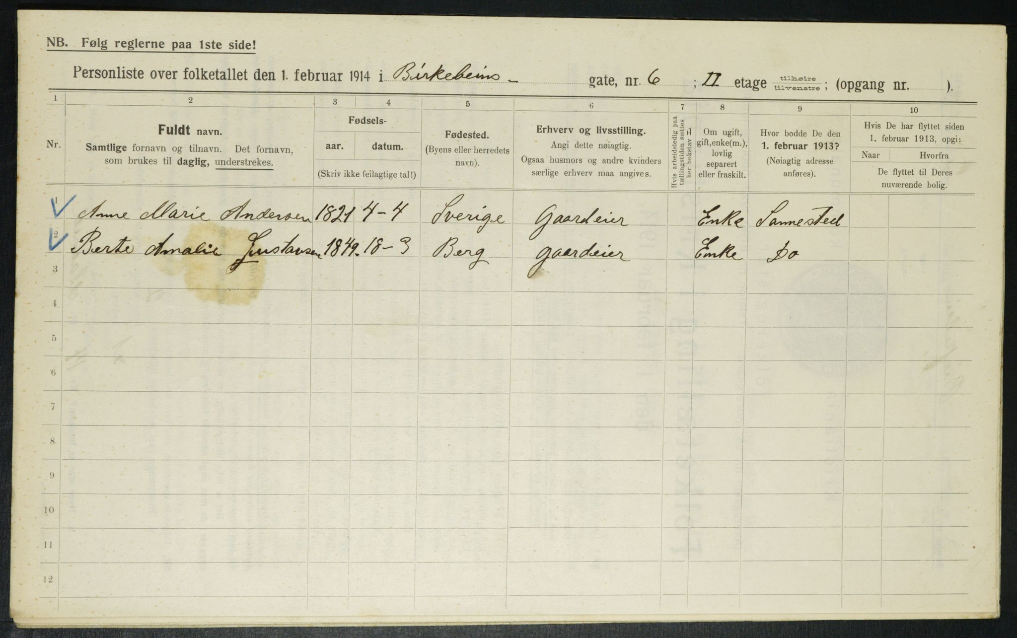 OBA, Kommunal folketelling 1.2.1914 for Kristiania, 1914, s. 4944