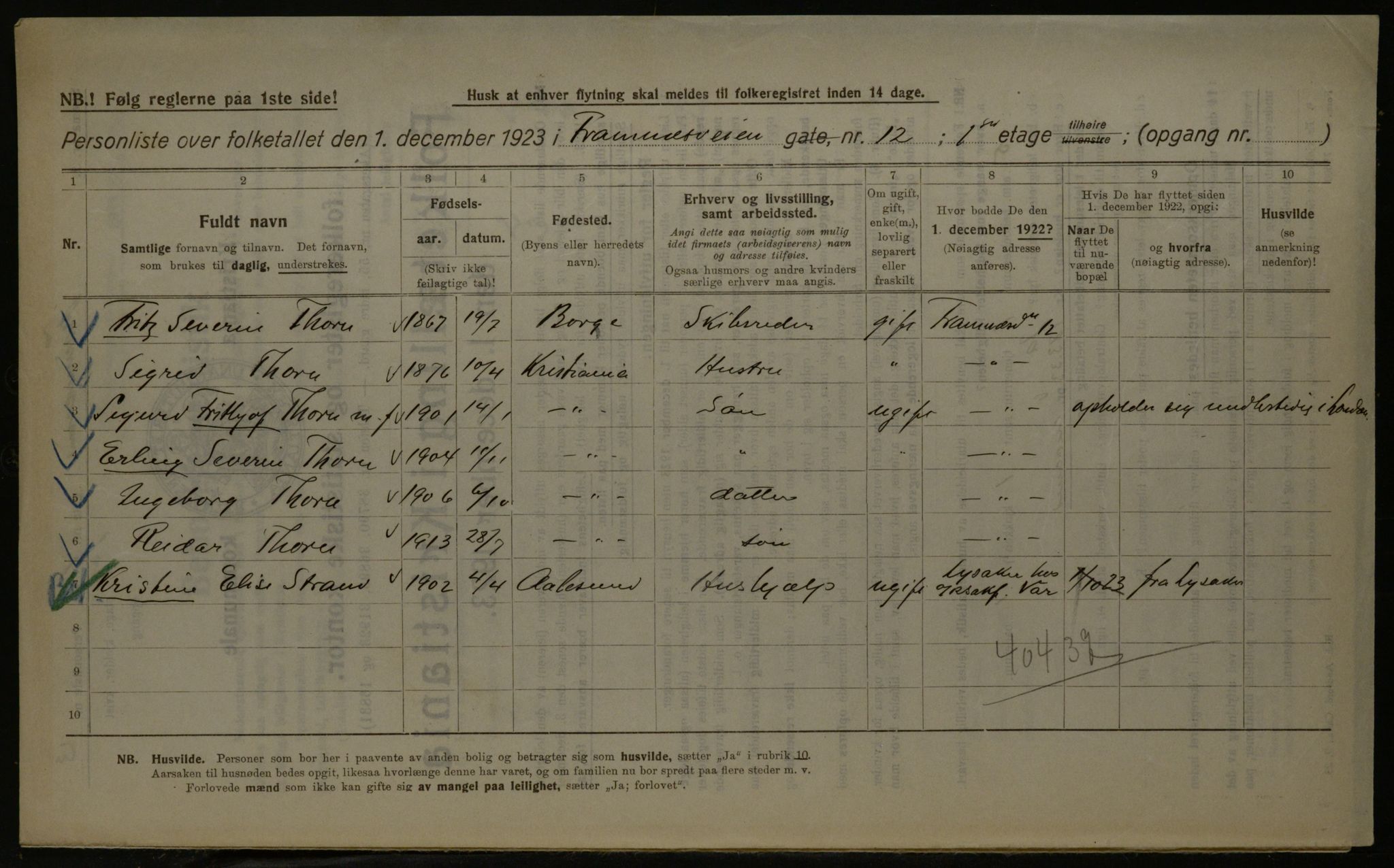 OBA, Kommunal folketelling 1.12.1923 for Kristiania, 1923, s. 28594