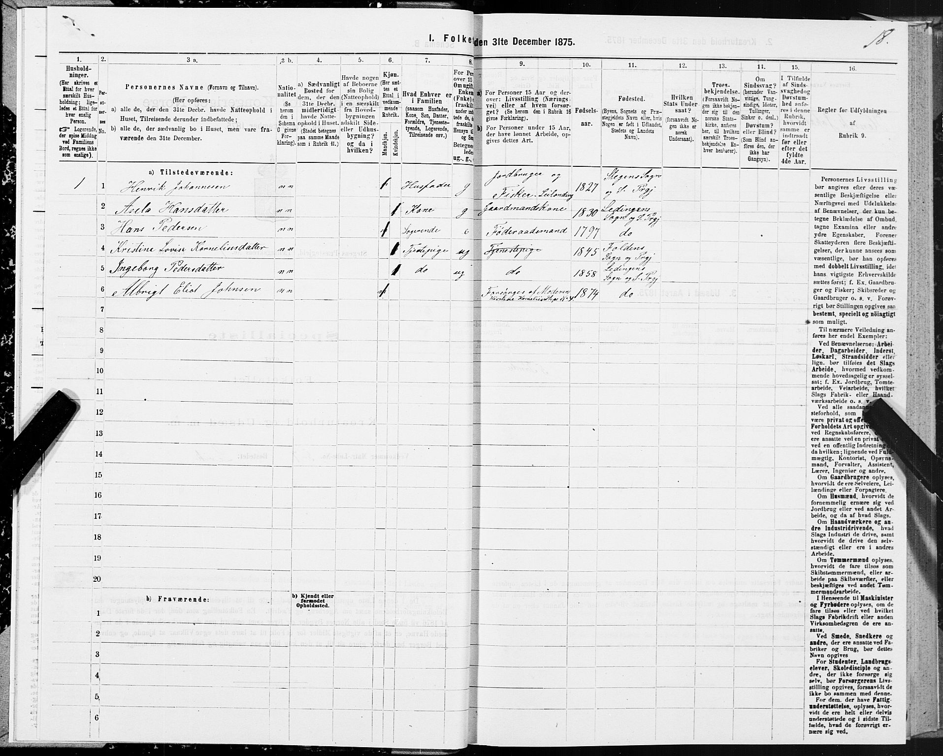 SAT, Folketelling 1875 for 1848P Steigen prestegjeld, 1875, s. 1018