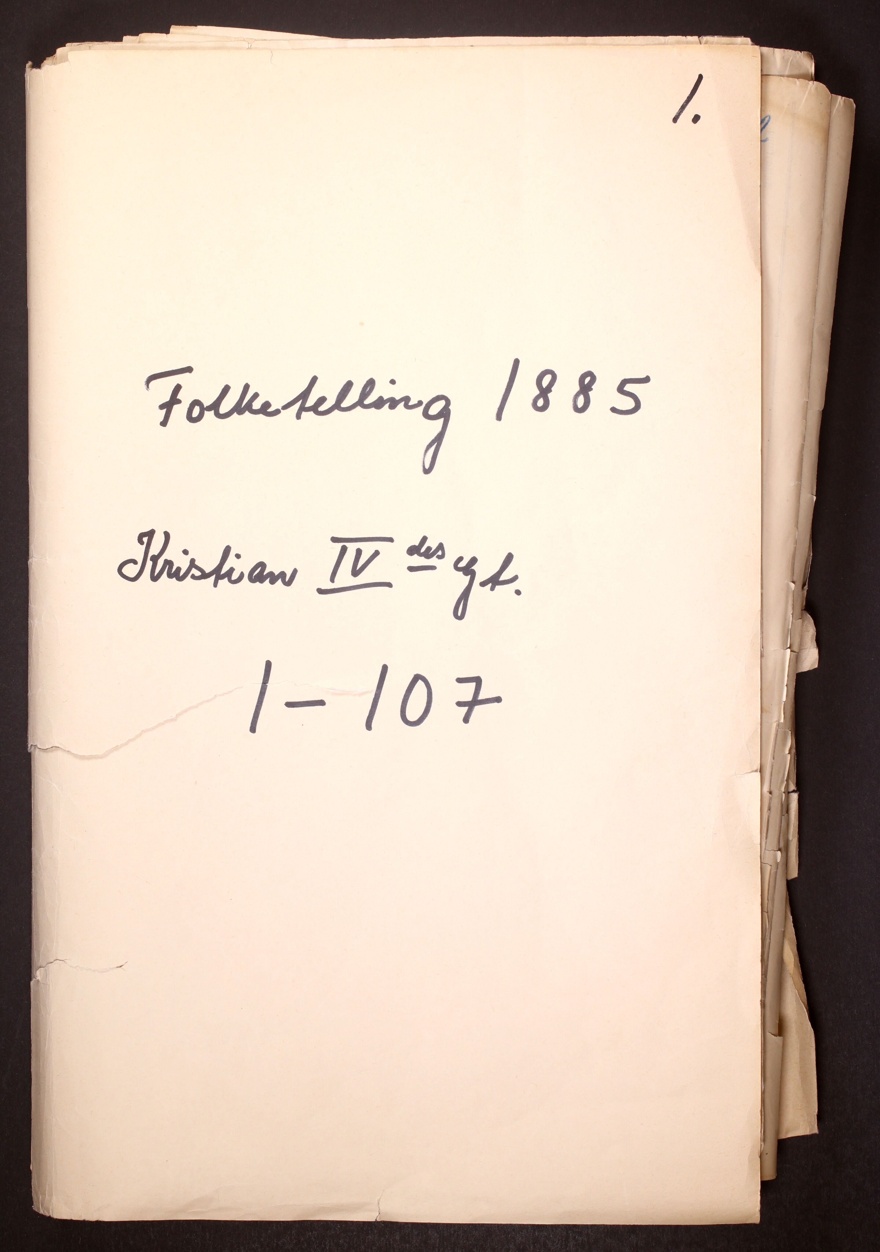 SAK, Folketelling 1885 for 1001 Kristiansand kjøpstad, 1885, s. 4