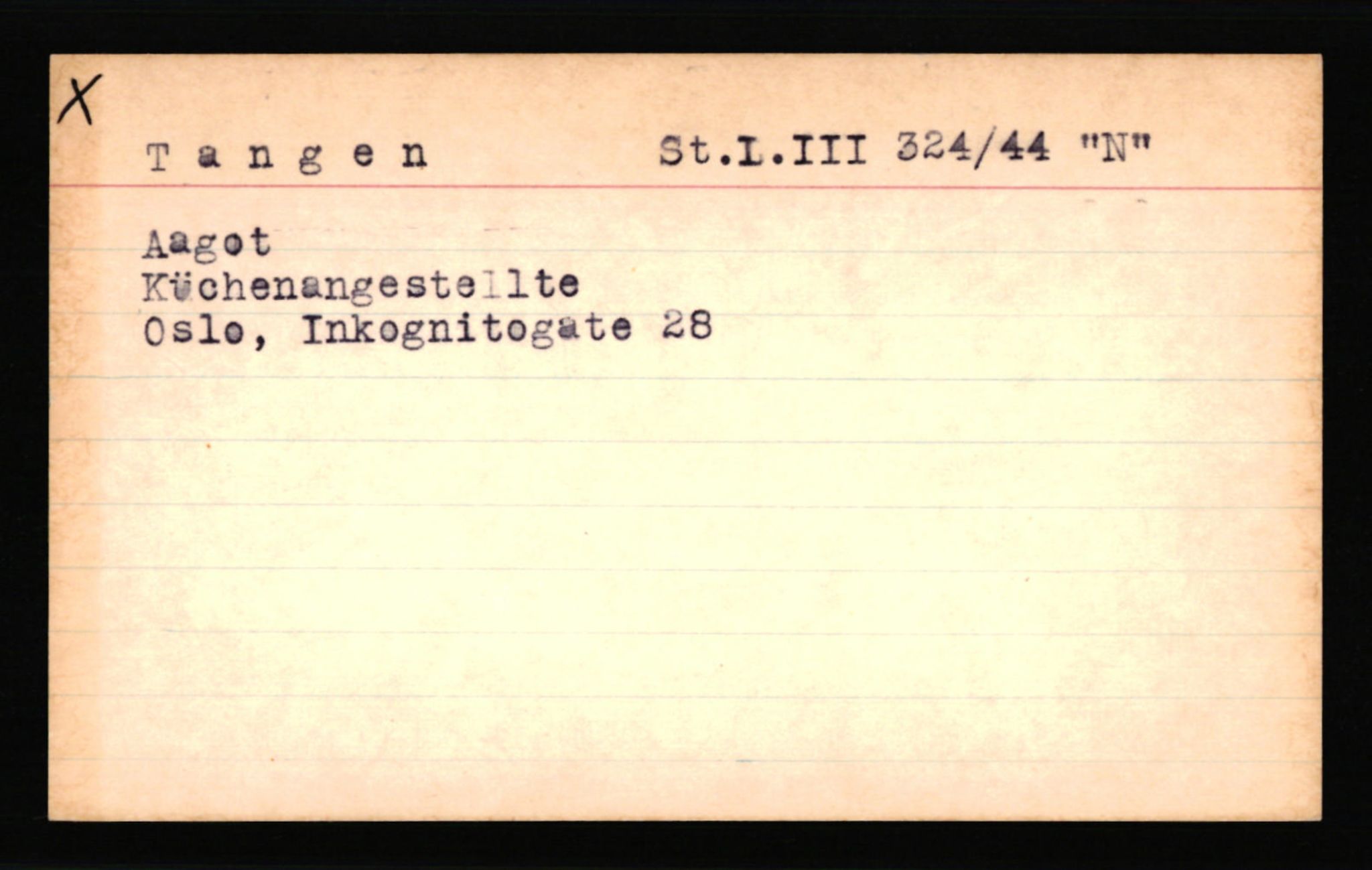SS- und Polizeigericht Nord (IX), AV/RA-RAFA-3182/0001/C/Ca/L0007: kartotekkort for personer alfabetisk på etternavn: T-Å, 1940-1945, s. 9