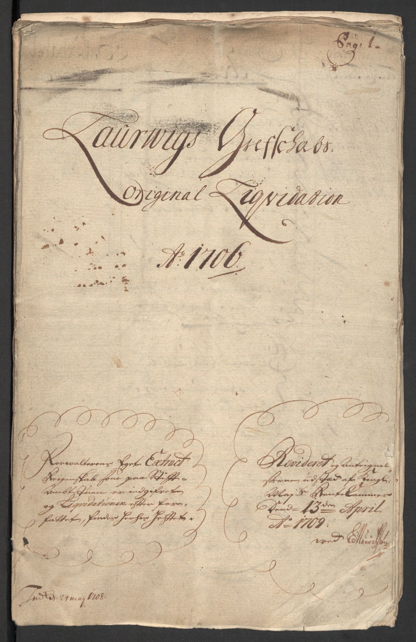 Rentekammeret inntil 1814, Reviderte regnskaper, Fogderegnskap, RA/EA-4092/R33/L1979: Fogderegnskap Larvik grevskap, 1706, s. 3