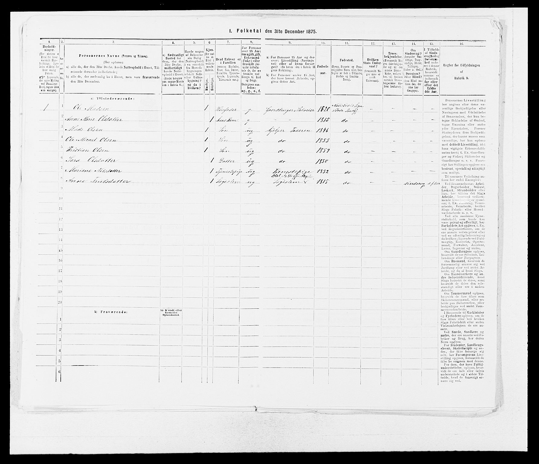 SAB, Folketelling 1875 for 1432P Førde prestegjeld, 1875, s. 1332