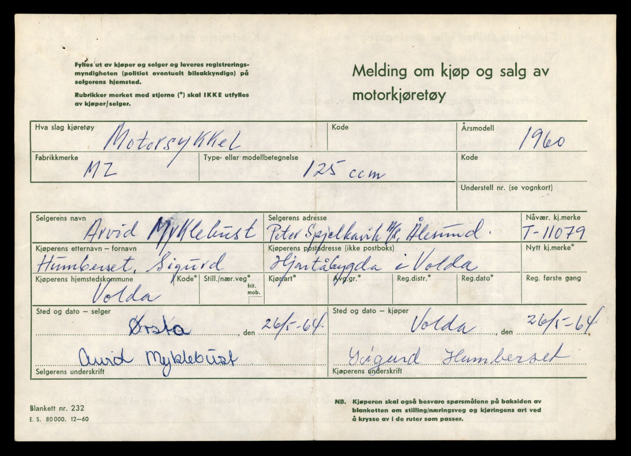 Møre og Romsdal vegkontor - Ålesund trafikkstasjon, SAT/A-4099/F/Fe/L0026: Registreringskort for kjøretøy T 11046 - T 11160, 1927-1998, s. 997