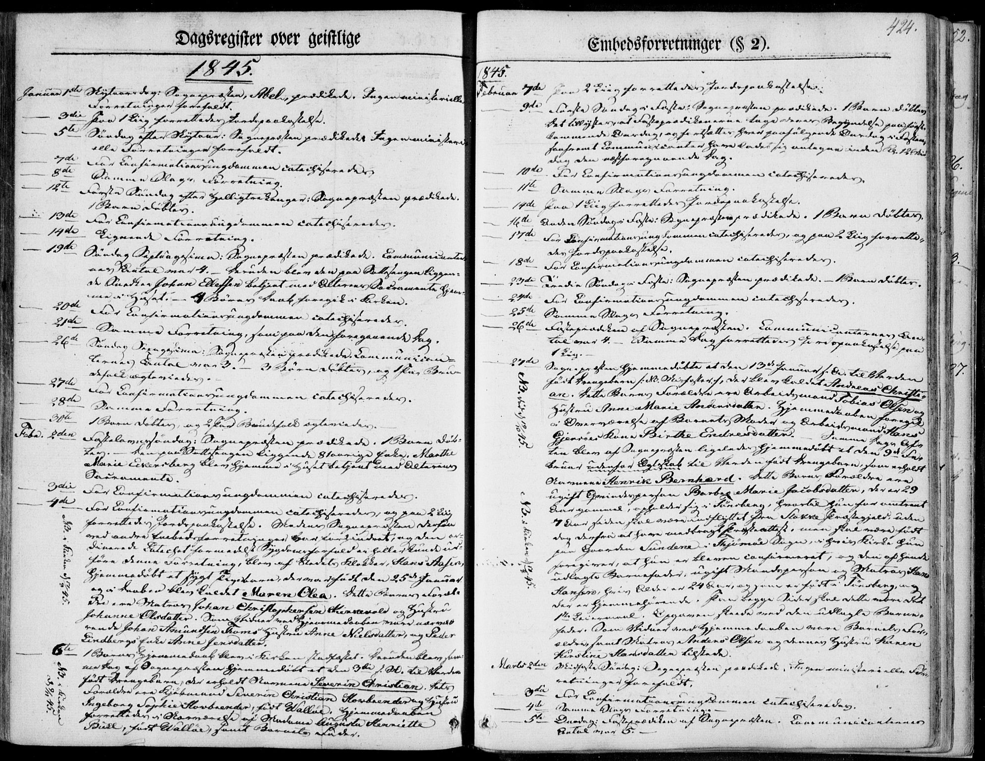 Tønsberg kirkebøker, AV/SAKO-A-330/F/Fa/L0007: Ministerialbok nr. I 7, 1845-1854, s. 424