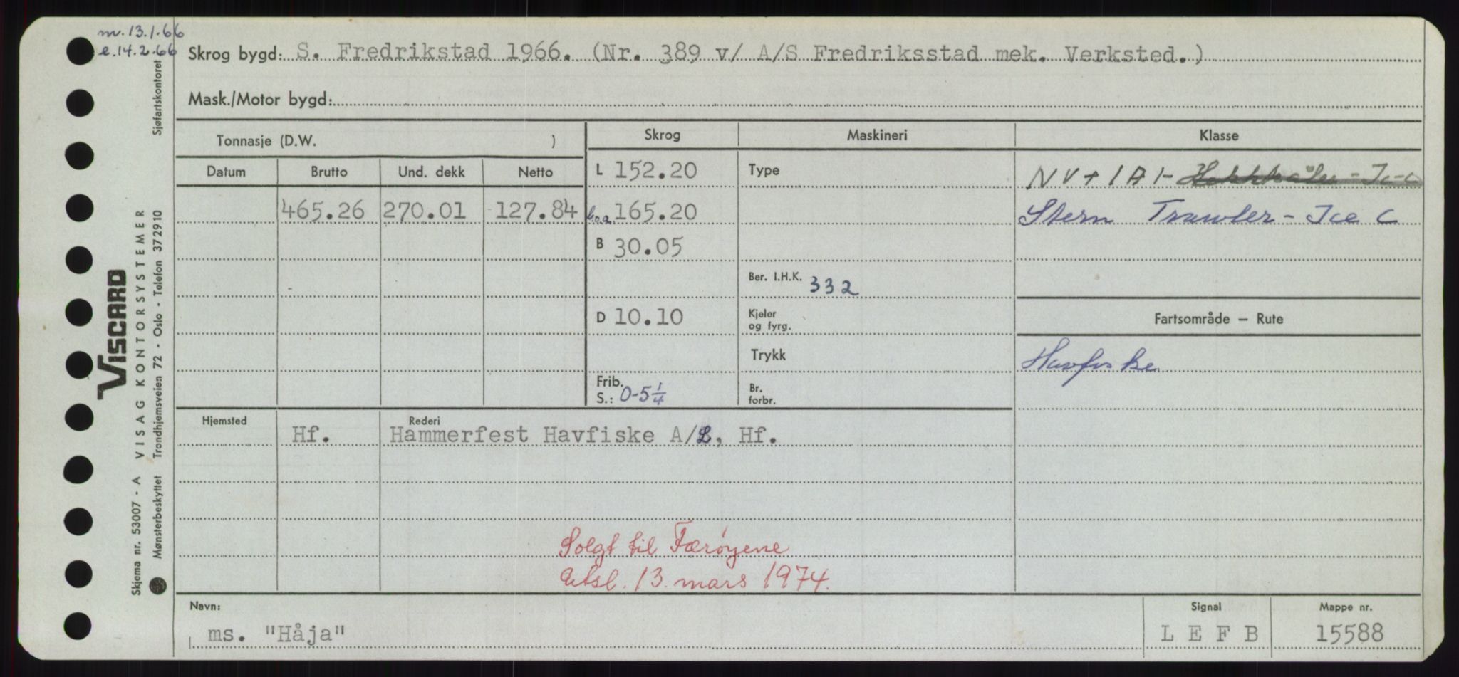 Sjøfartsdirektoratet med forløpere, Skipsmålingen, RA/S-1627/H/Hd/L0017: Fartøy, Holi-Hå, s. 541