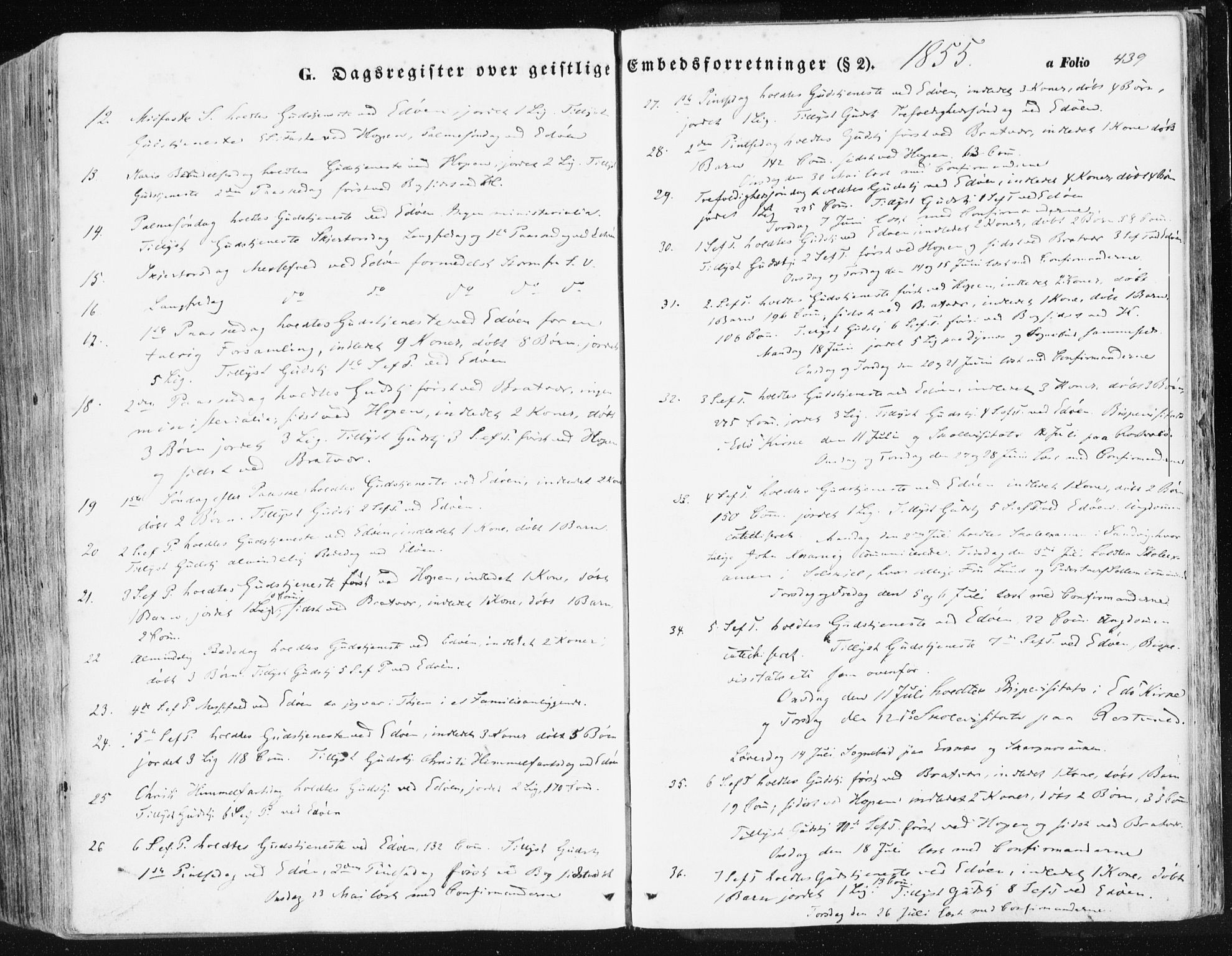 Ministerialprotokoller, klokkerbøker og fødselsregistre - Møre og Romsdal, AV/SAT-A-1454/581/L0937: Ministerialbok nr. 581A05, 1853-1872, s. 439