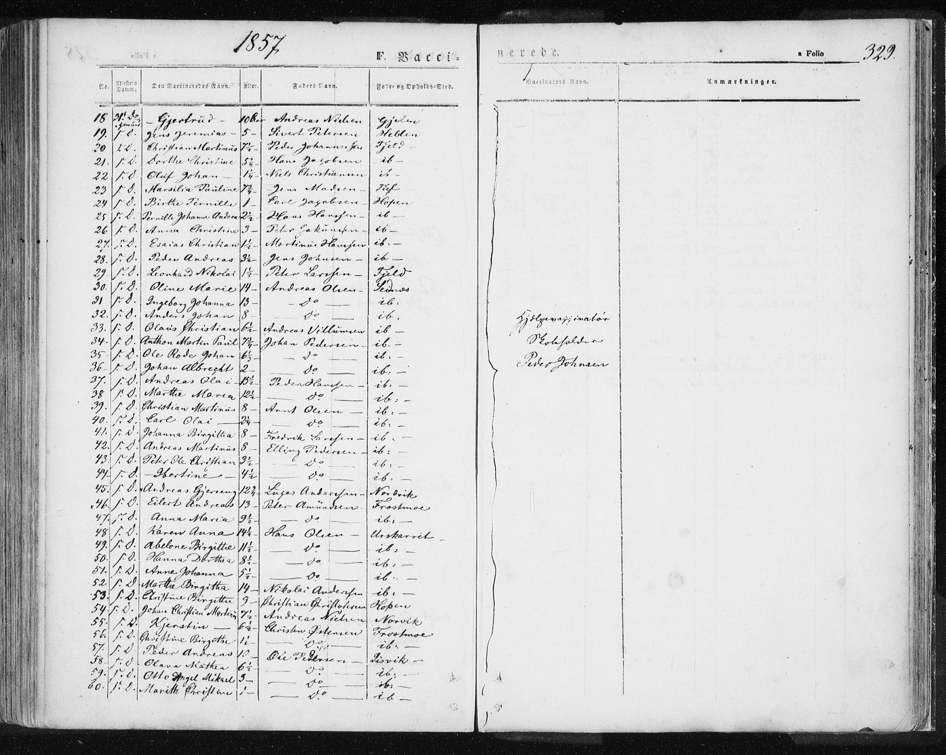 Ministerialprotokoller, klokkerbøker og fødselsregistre - Nordland, SAT/A-1459/801/L0007: Ministerialbok nr. 801A07, 1845-1863, s. 329