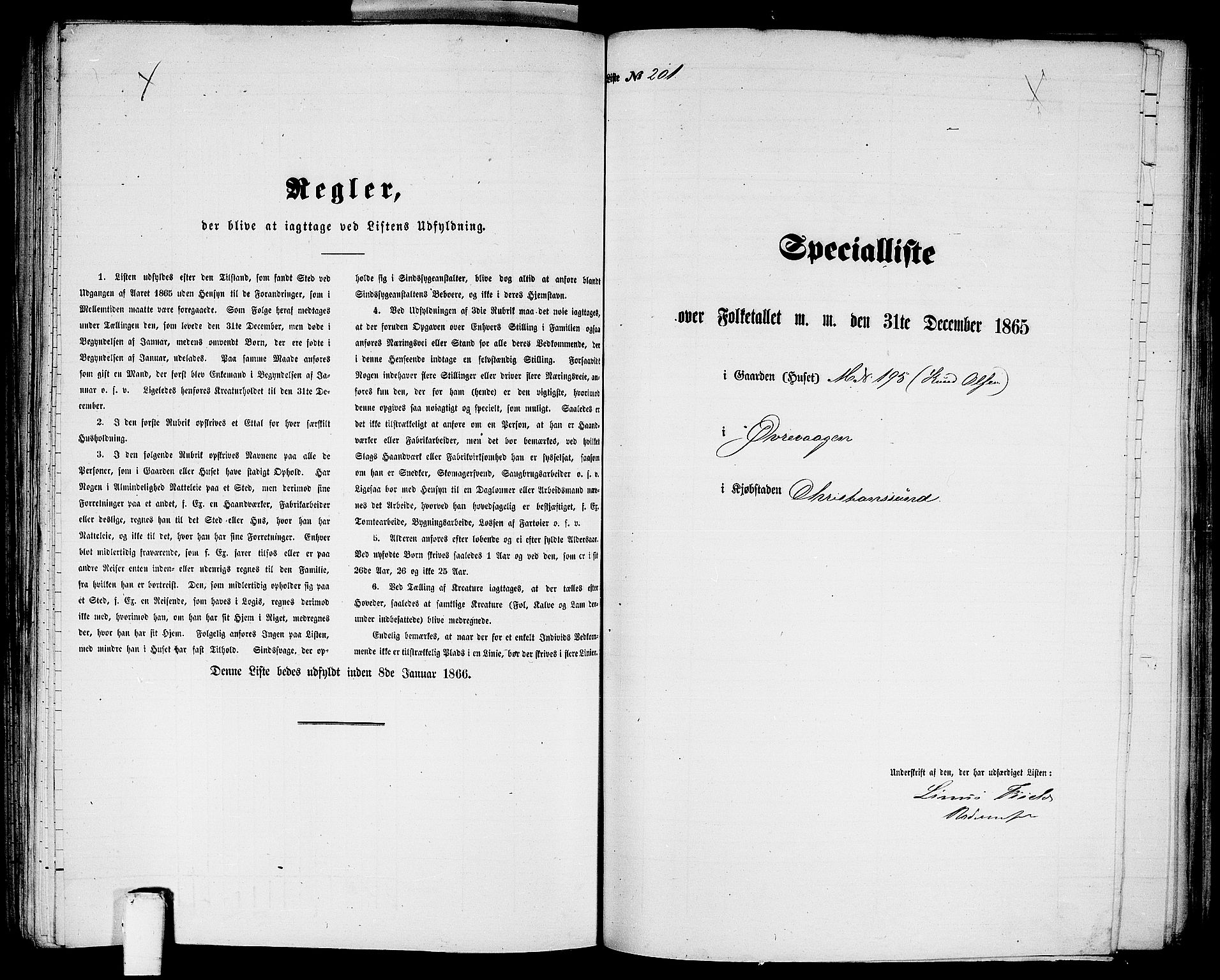 RA, Folketelling 1865 for 1503B Kristiansund prestegjeld, Kristiansund kjøpstad, 1865, s. 410