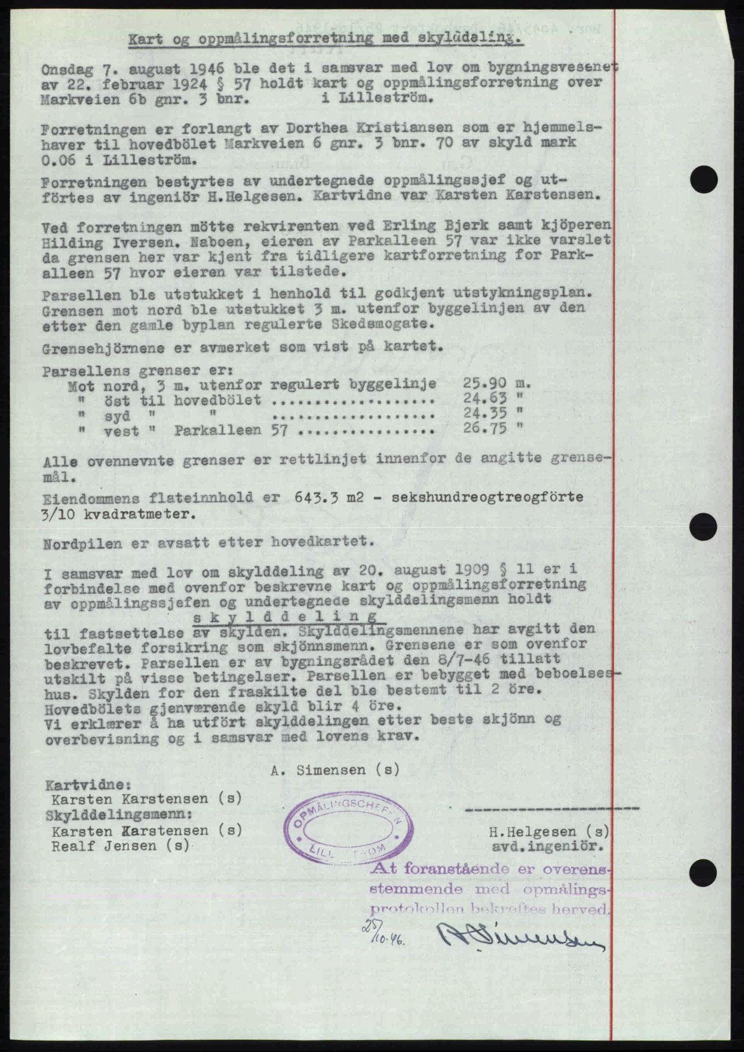 Nedre Romerike sorenskriveri, AV/SAO-A-10469/G/Gb/Gbd/L0017: Pantebok nr. 17, 1946-1946, Dagboknr: 4045/1946