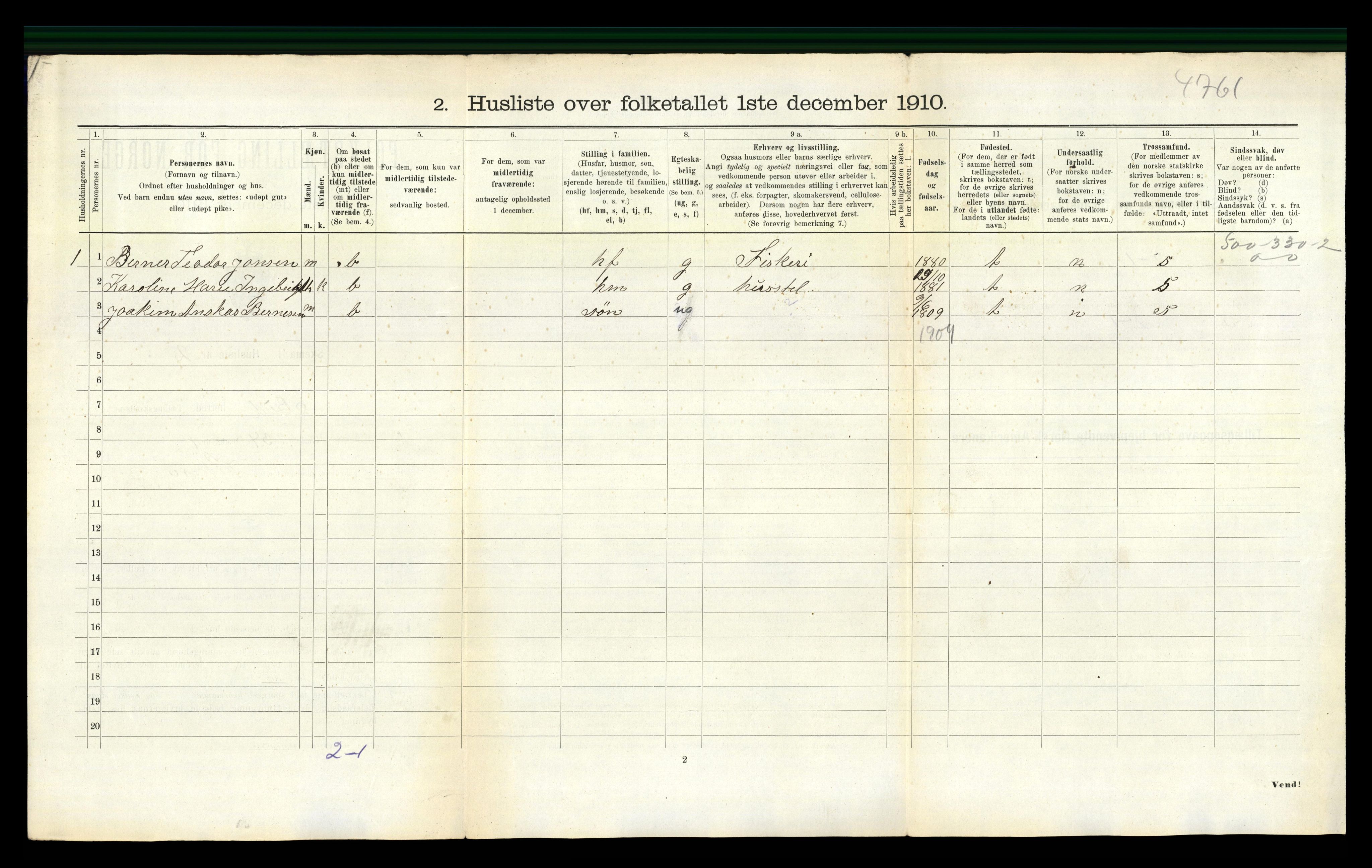 RA, Folketelling 1910 for 1549 Bud herred, 1910, s. 742