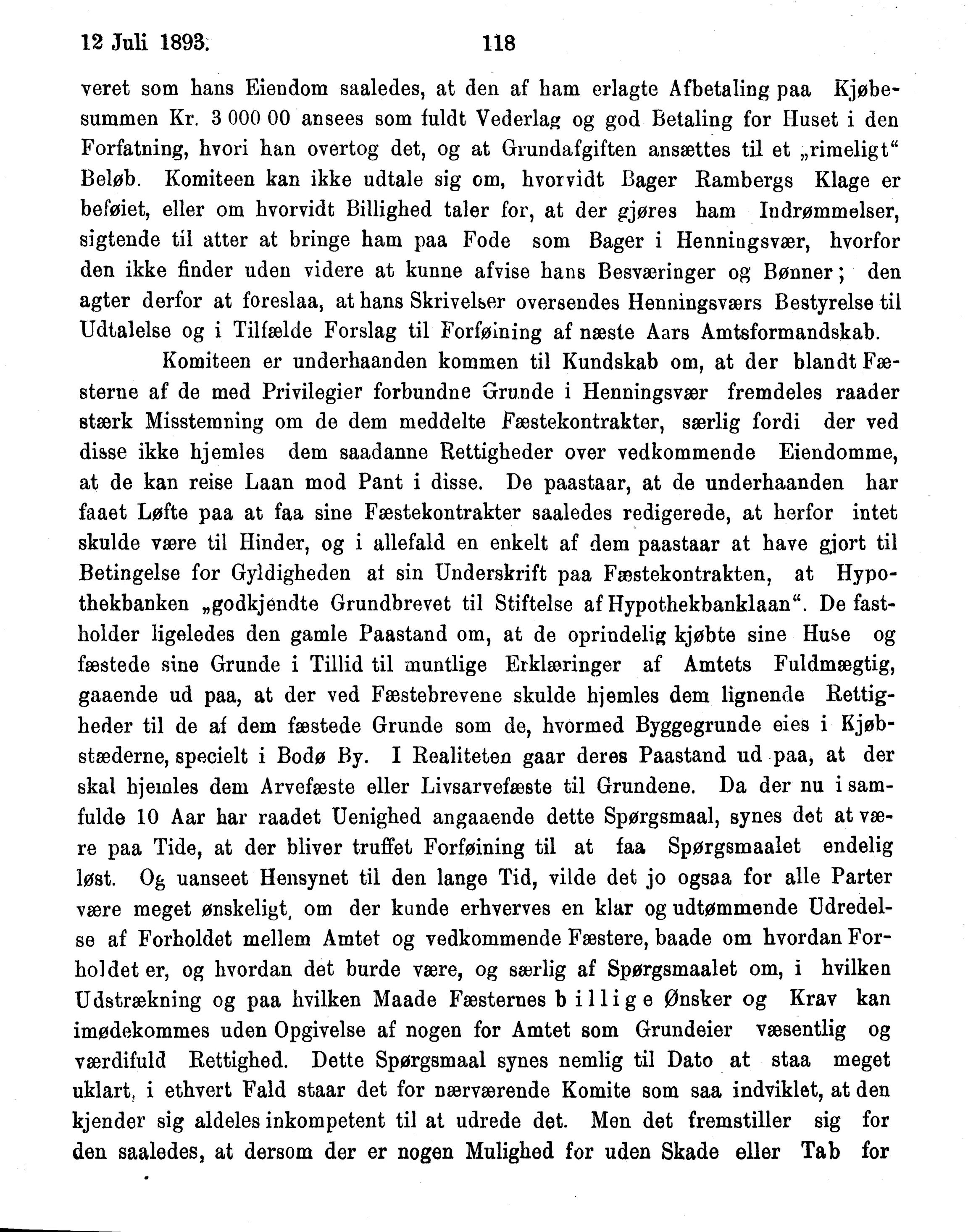 Nordland Fylkeskommune. Fylkestinget, AIN/NFK-17/176/A/Ac/L0016: Fylkestingsforhandlinger 1891-1893, 1891-1893