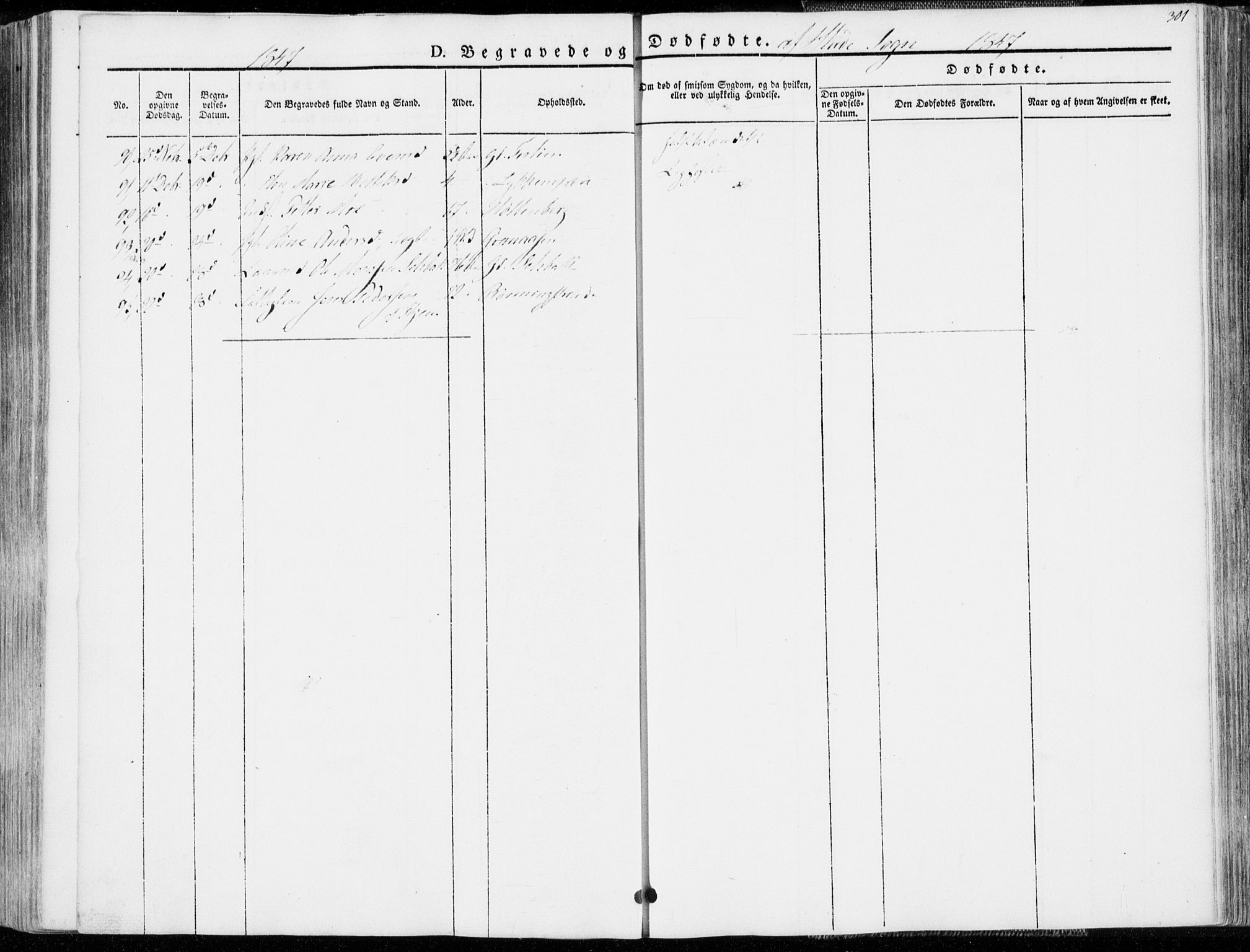 Ministerialprotokoller, klokkerbøker og fødselsregistre - Sør-Trøndelag, AV/SAT-A-1456/606/L0290: Ministerialbok nr. 606A05, 1841-1847, s. 301