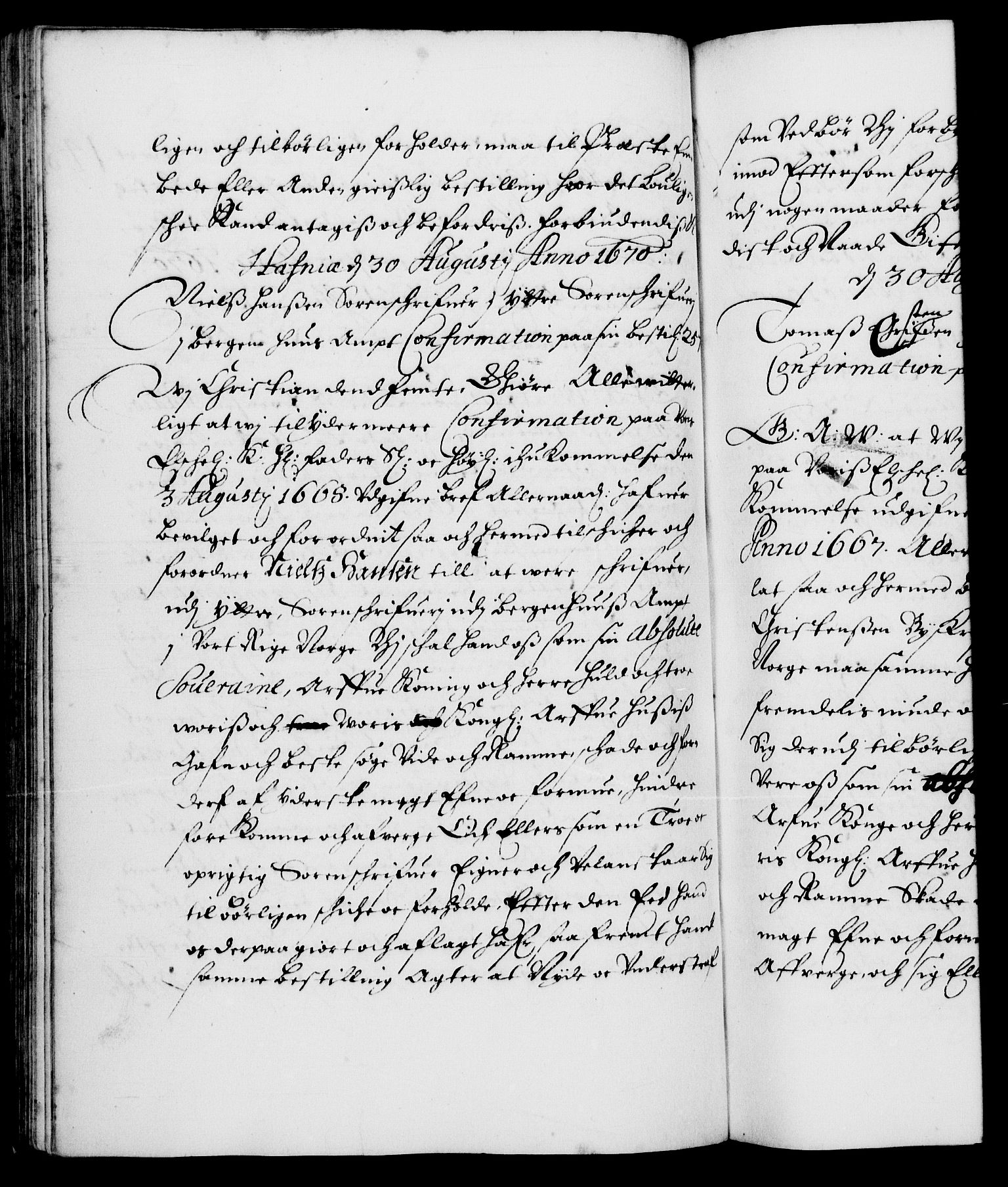 Danske Kanselli 1572-1799, RA/EA-3023/F/Fc/Fca/Fcaa/L0011: Norske registre (mikrofilm), 1670-1673, s. 148b