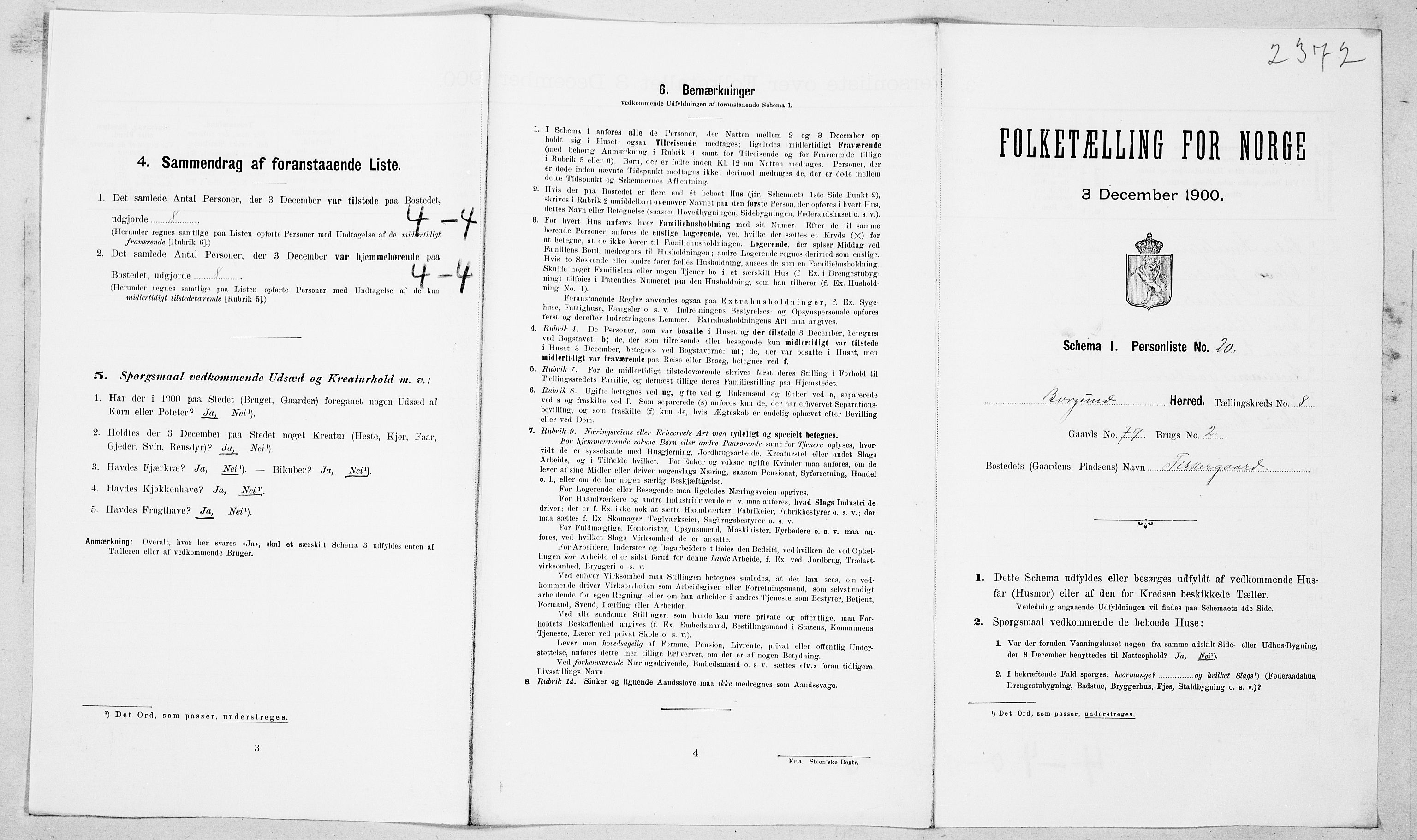SAT, Folketelling 1900 for 1531 Borgund herred, 1900, s. 847