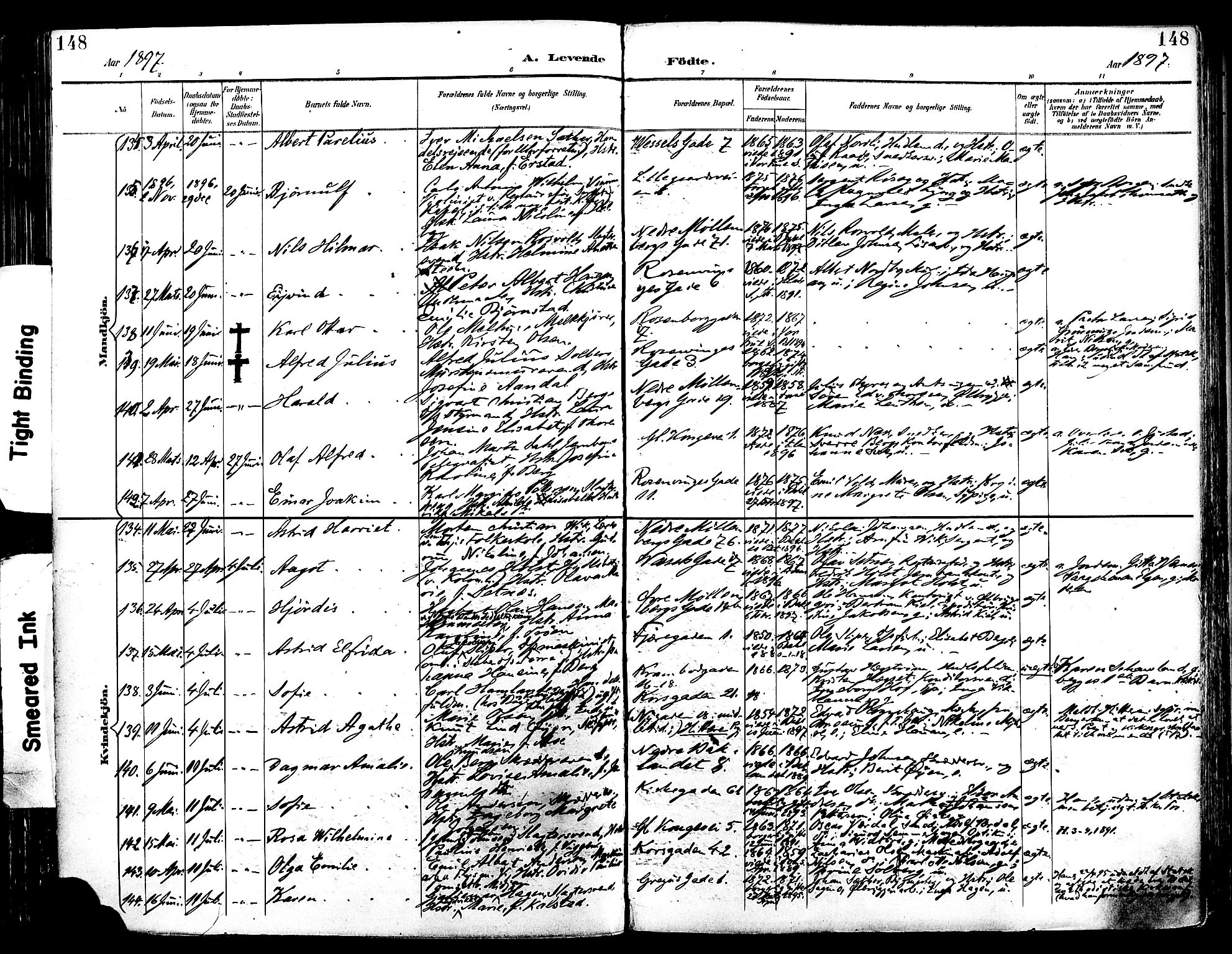 Ministerialprotokoller, klokkerbøker og fødselsregistre - Sør-Trøndelag, SAT/A-1456/604/L0197: Ministerialbok nr. 604A18, 1893-1900, s. 148