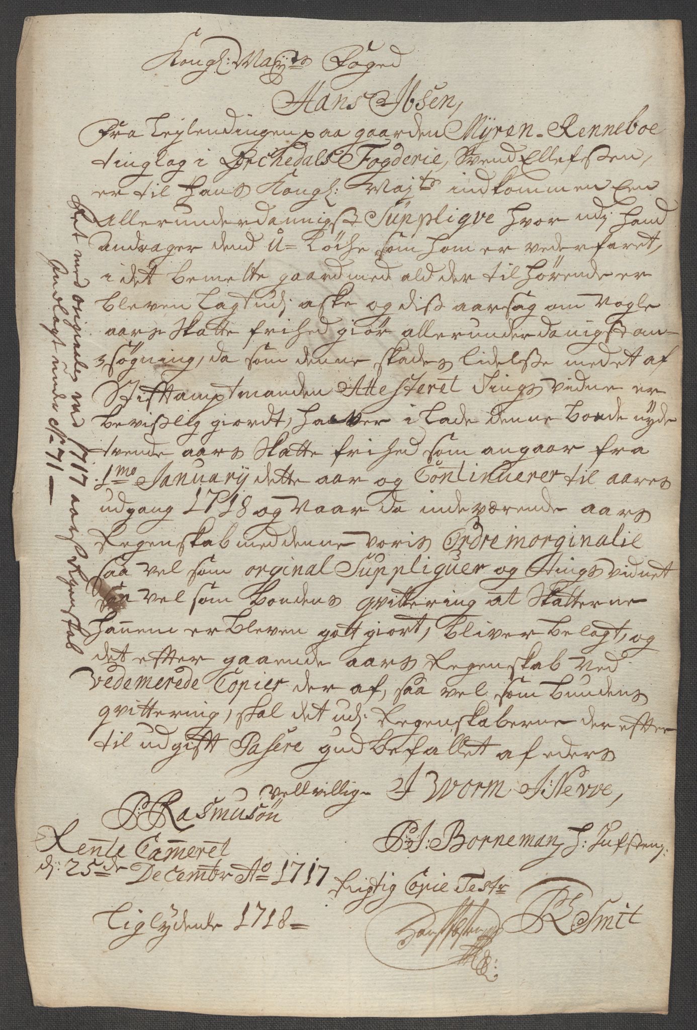 Rentekammeret inntil 1814, Reviderte regnskaper, Fogderegnskap, RA/EA-4092/R60/L3972: Fogderegnskap Orkdal og Gauldal, 1718, s. 237